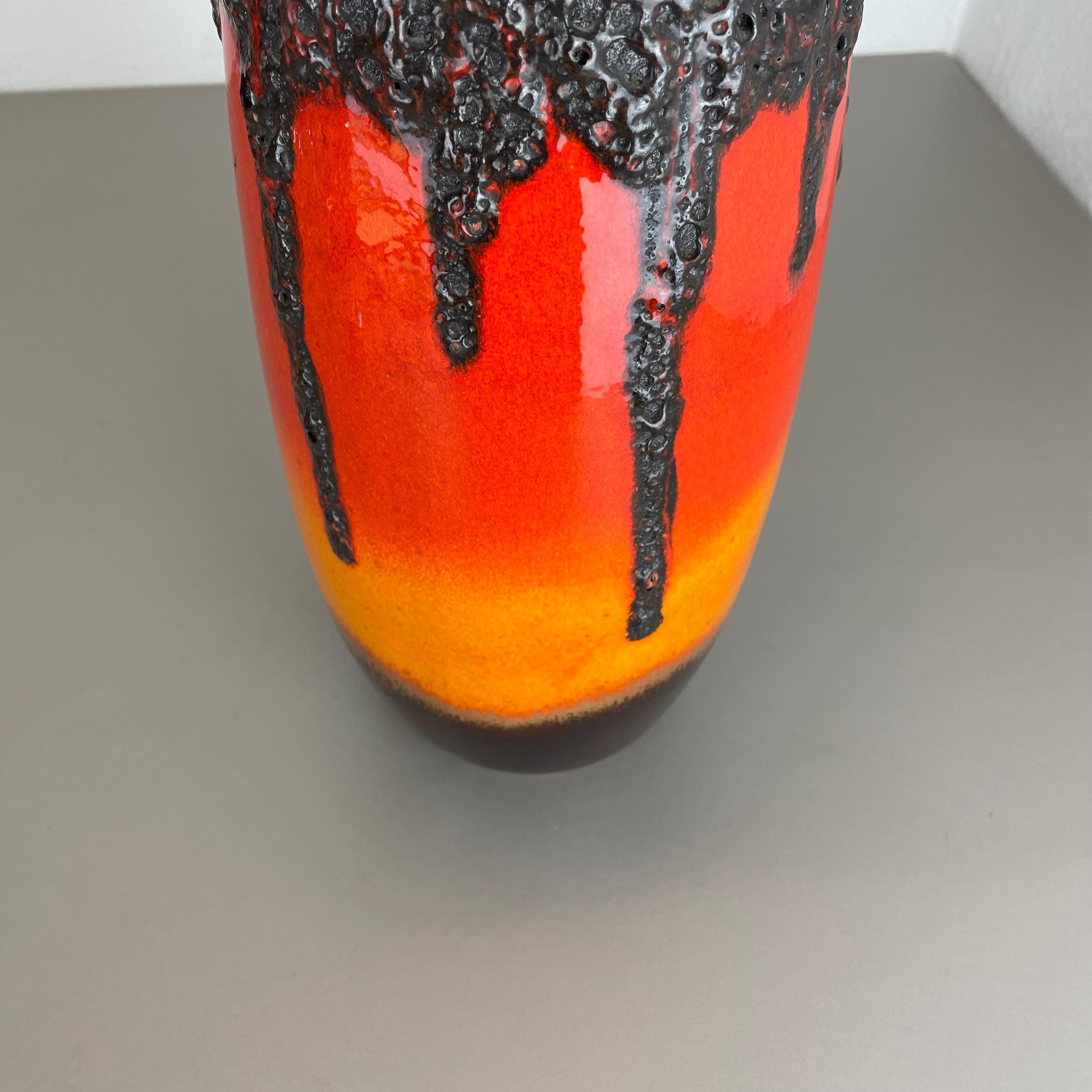 Super Color 41cm Kruzige Fat Lava Mehrfarbige Vase Scheurich, Deutschland WGP, 1970er Jahre im Angebot 7
