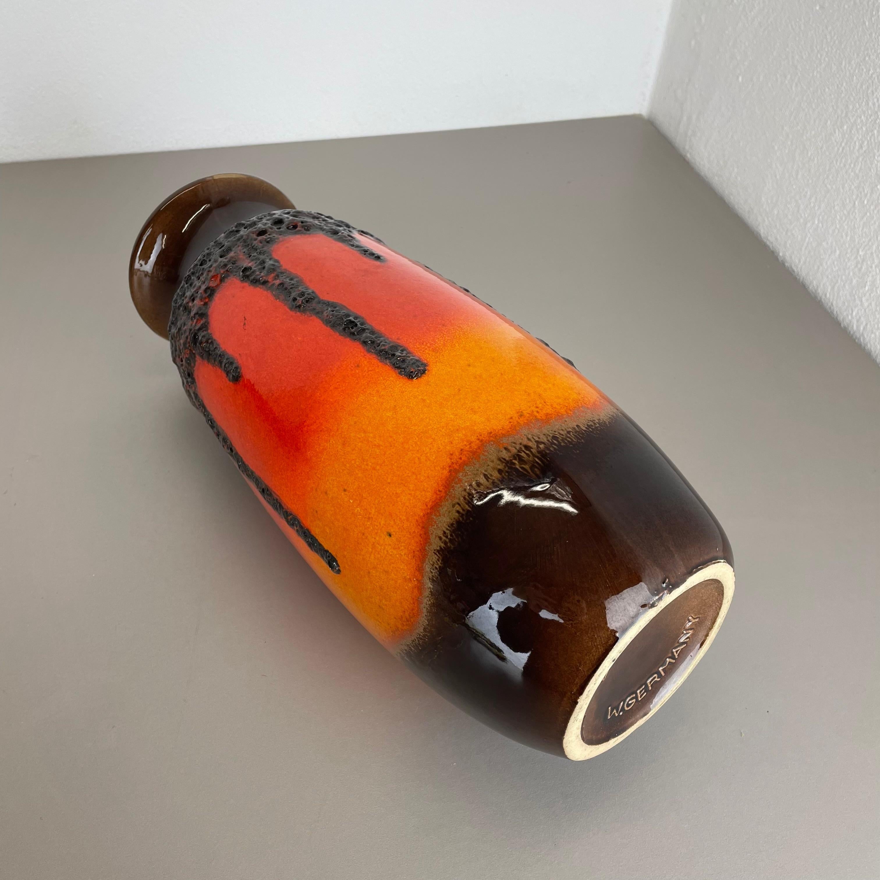 Super Color Crusty Fat Lava Multi-Color Vase Scheurich, Germany WGP, 1970s For Sale 8