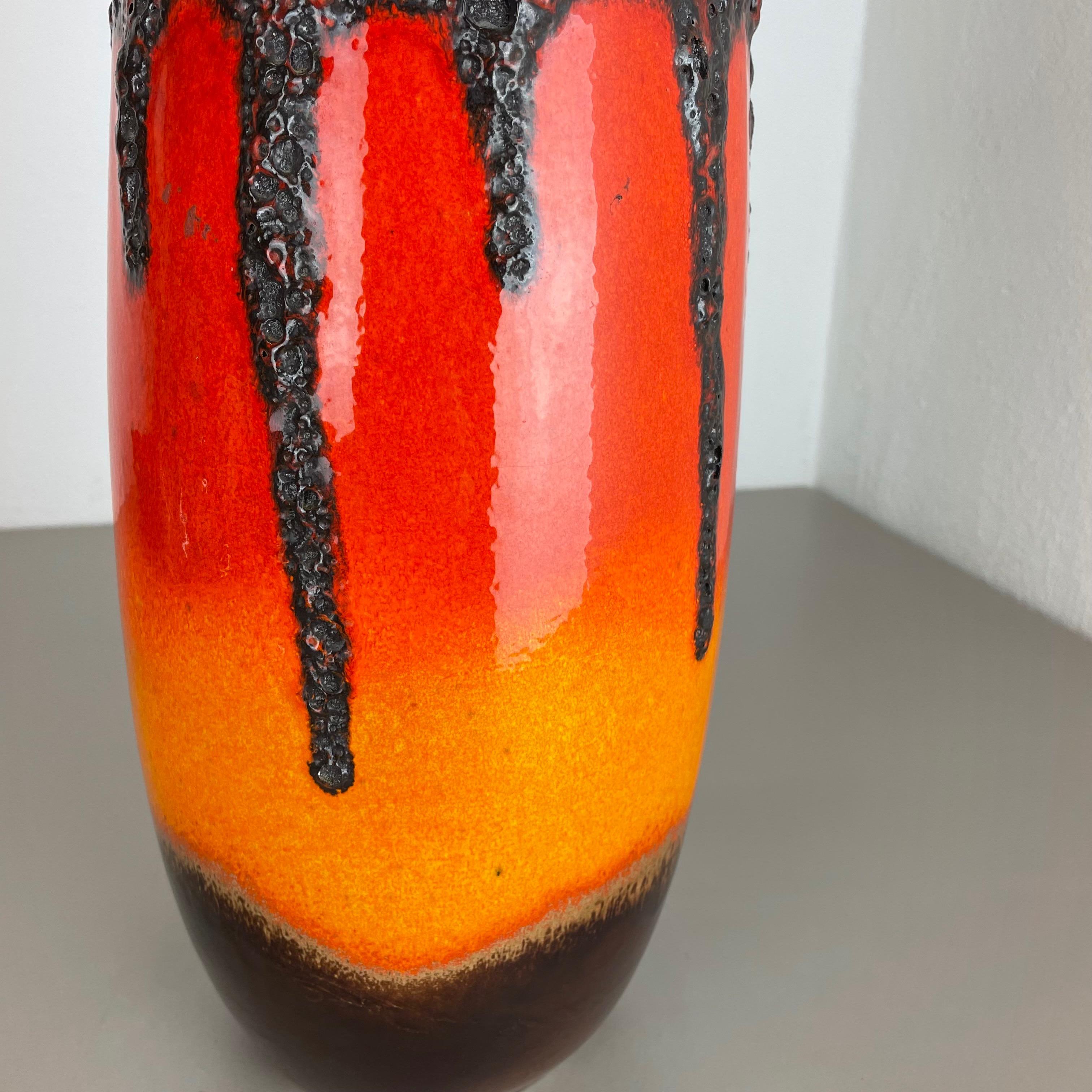 Super Color 41cm Kruzige Fat Lava Mehrfarbige Vase Scheurich, Deutschland WGP, 1970er Jahre im Angebot 2