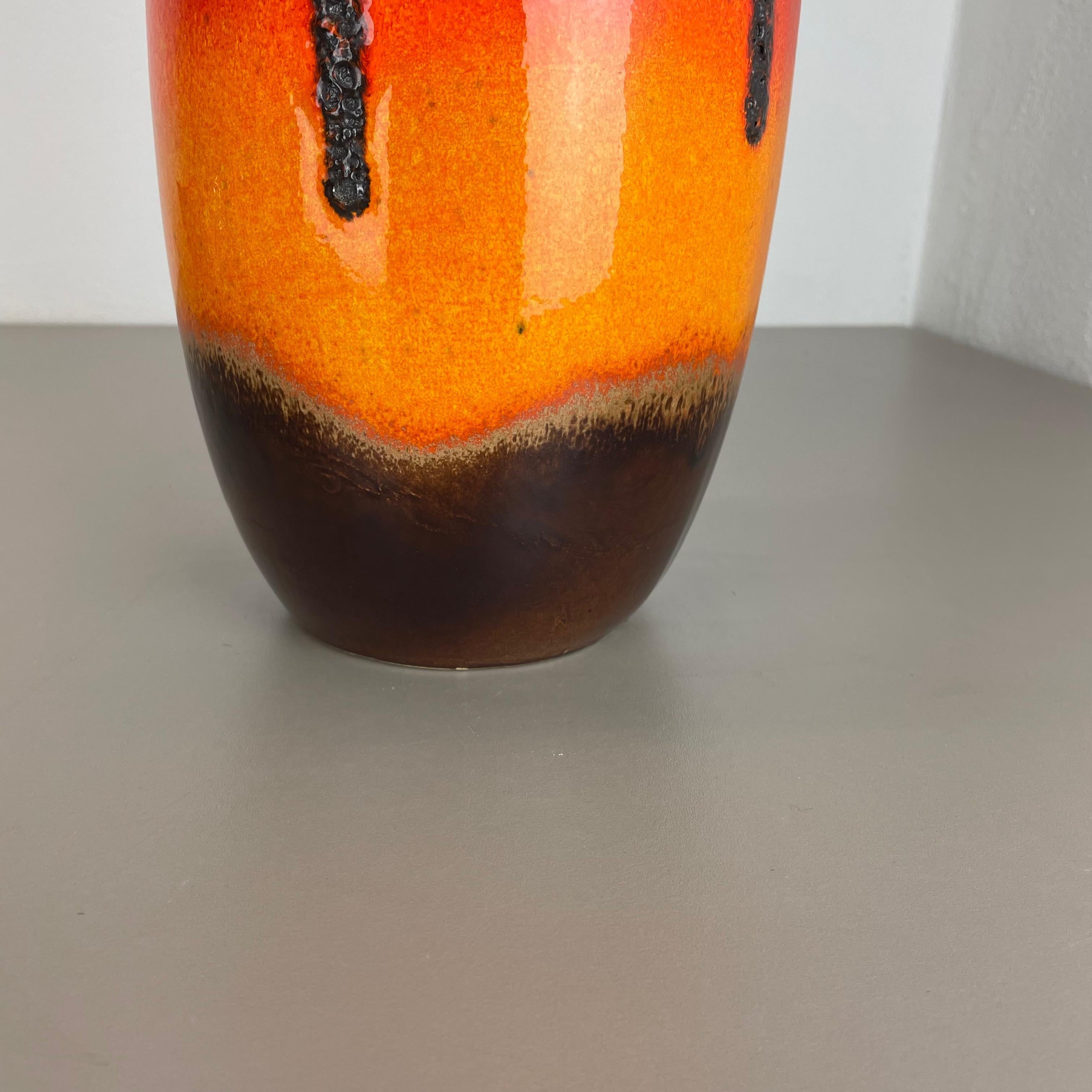 Super Color 41cm Kruzige Fat Lava Mehrfarbige Vase Scheurich, Deutschland WGP, 1970er Jahre im Angebot 3
