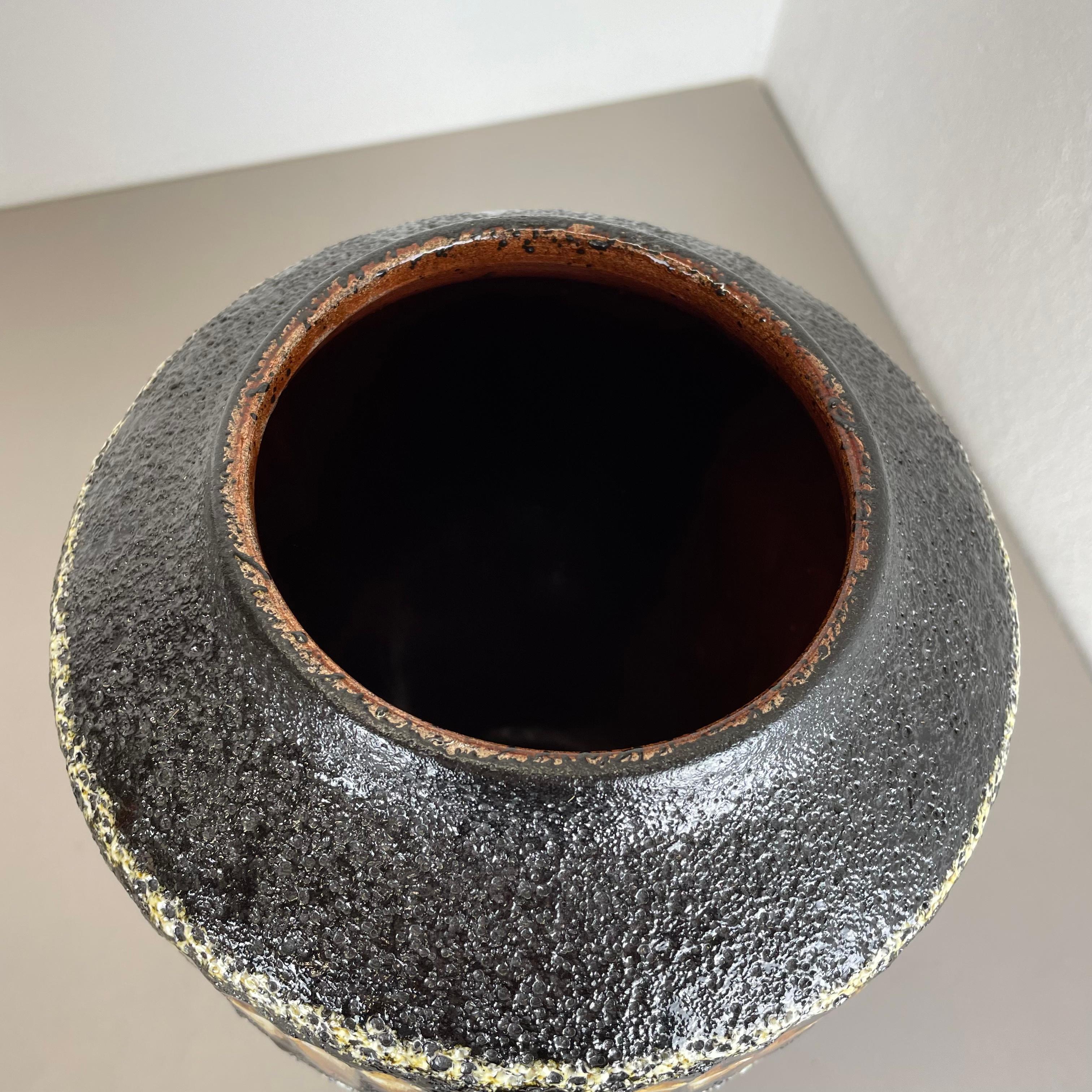 XX secolo Vaso da terra Super Color Crusty Fat Lava Blue Scheurich, Germania WGP, anni '70 in vendita