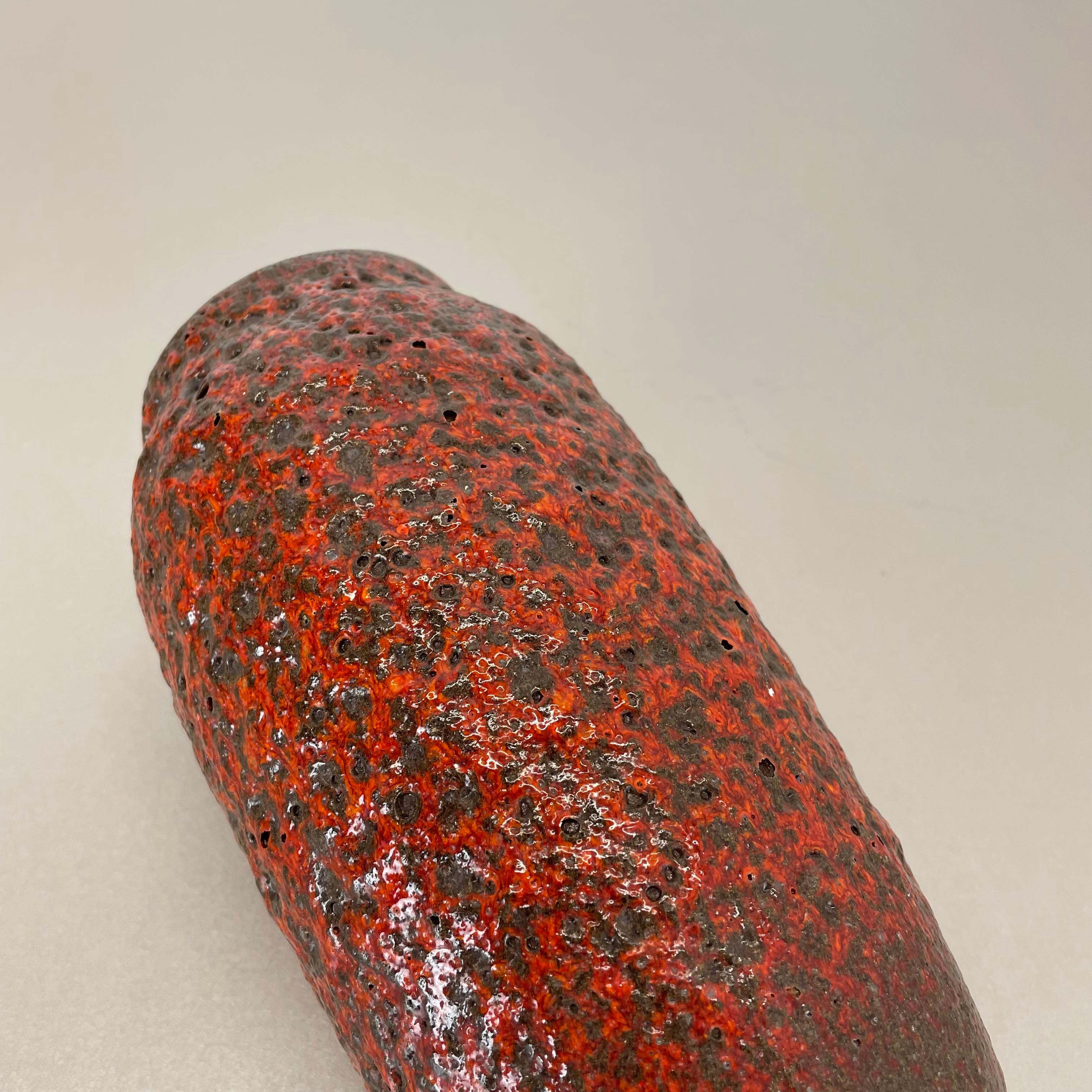 Super Color red Crusty Fat Lava Multi-Color Vase Scheurich, Germany WGP, 1970s For Sale 12