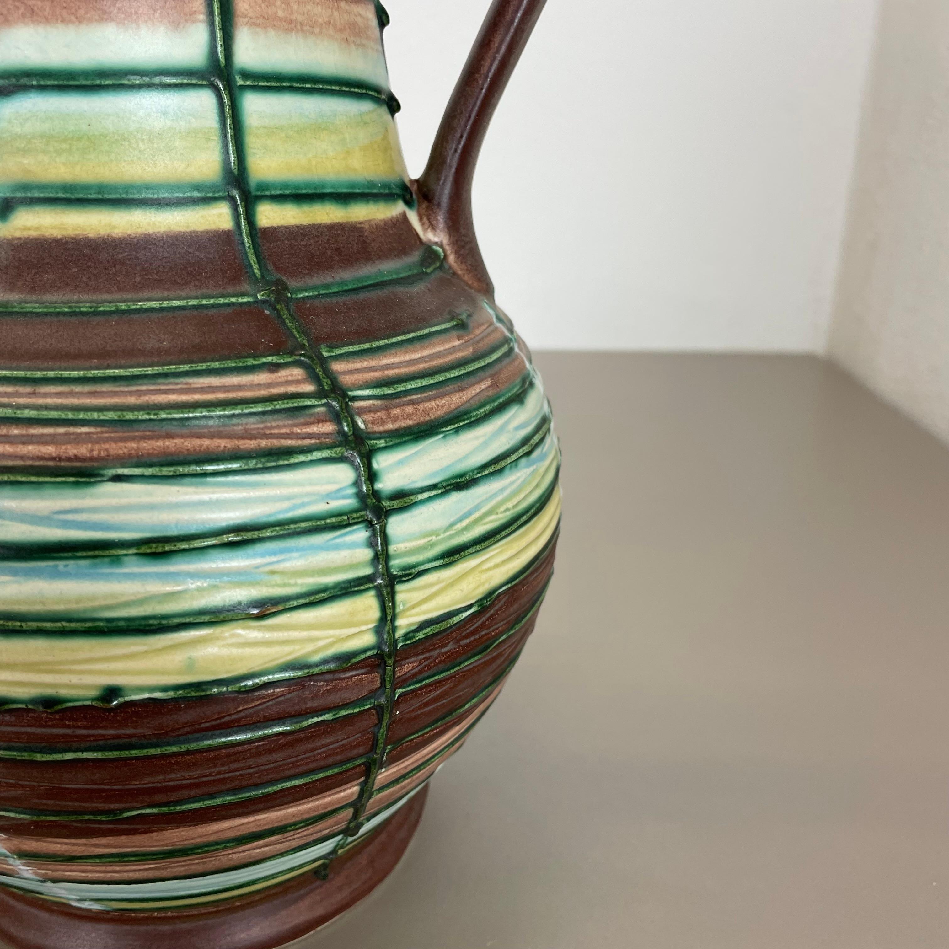 Super Colorful 31cm Fat Lava Pottery Vase by Bay Ceramics, Germany, 1970s For Sale 6