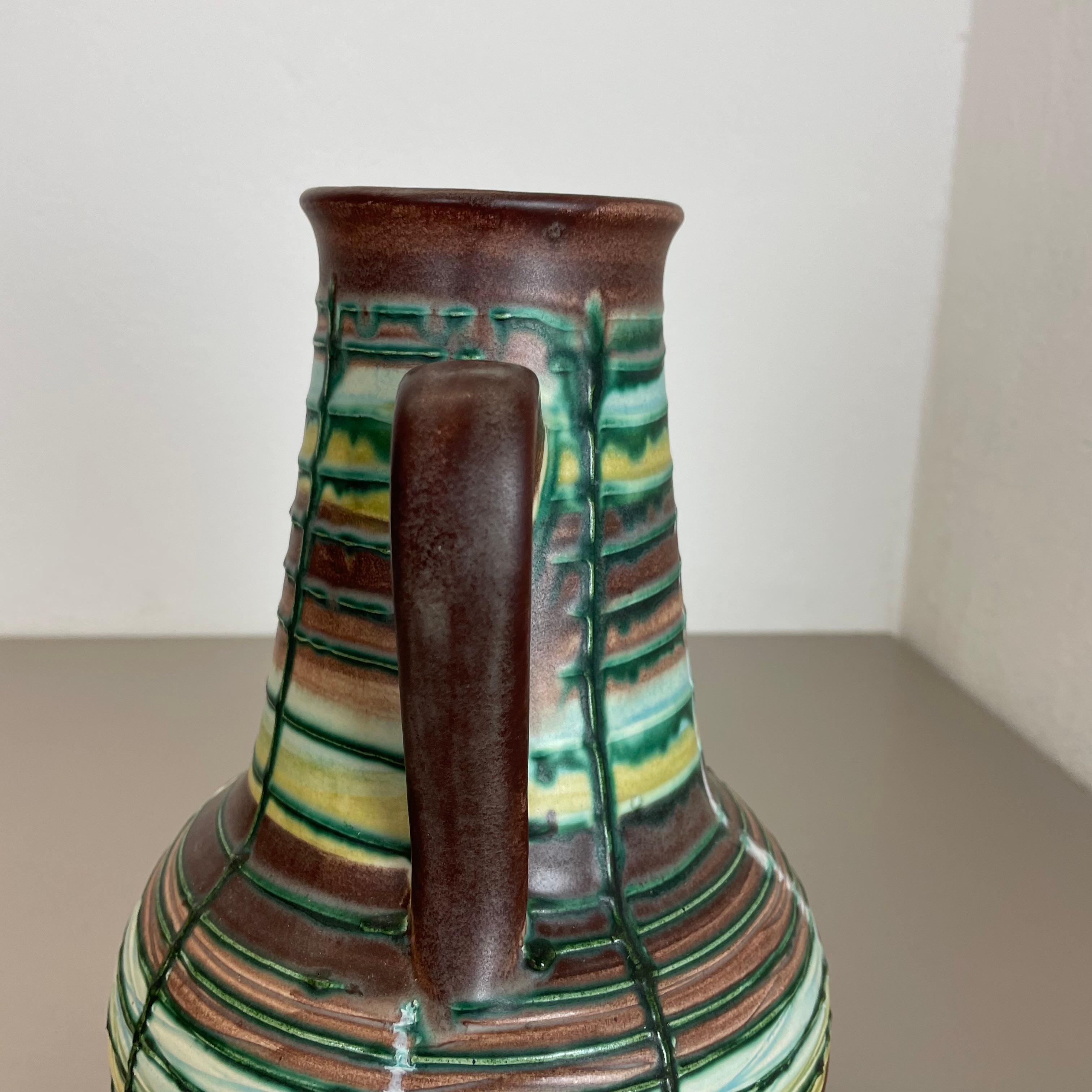 Super Colorful 31cm Fat Lava Pottery Vase by Bay Ceramics, Germany, 1970s For Sale 7