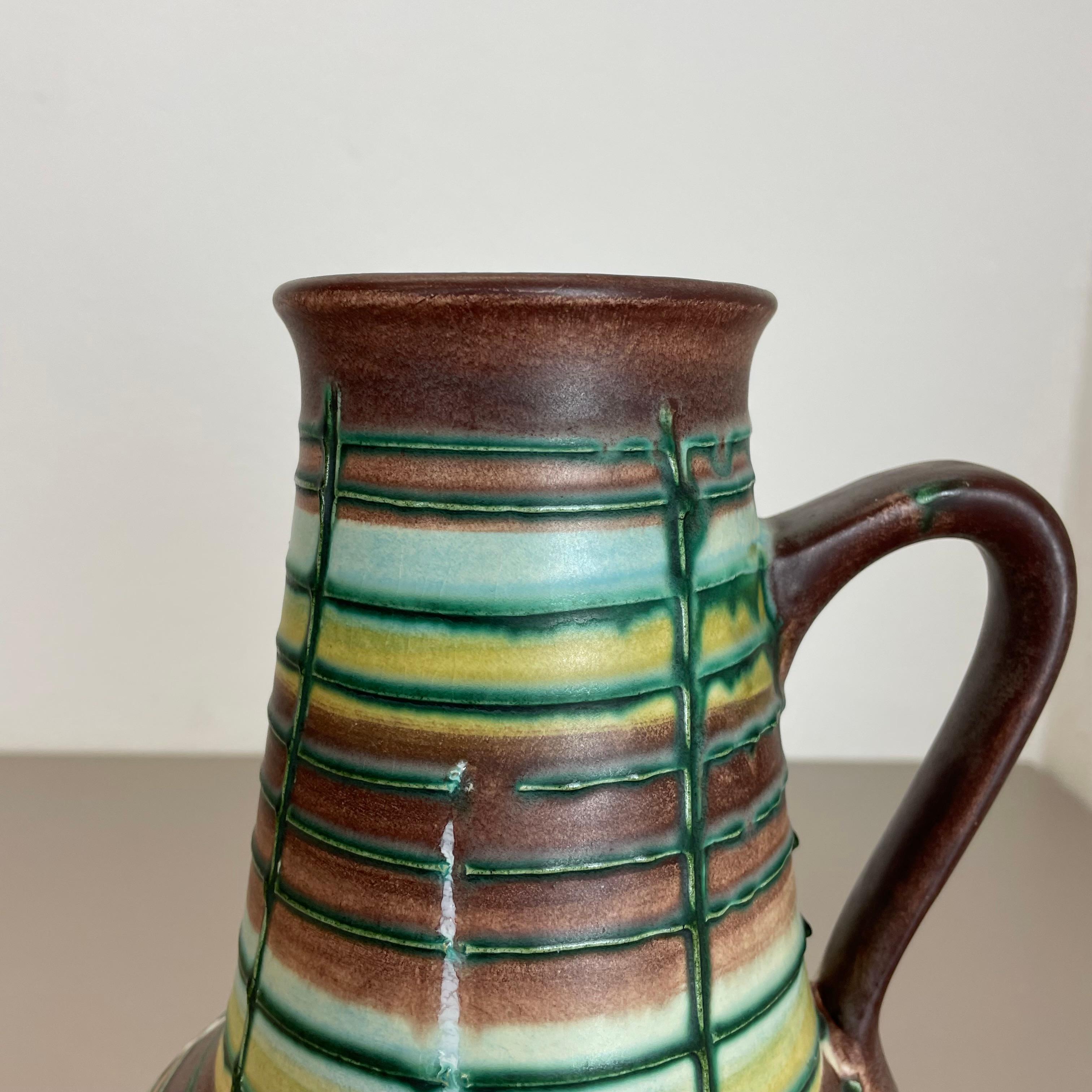 Hervorragende farbenfrohe 31cm Fat Lava-Keramikvase von Bay Ceramics, Deutschland, 1970er Jahre im Angebot 4