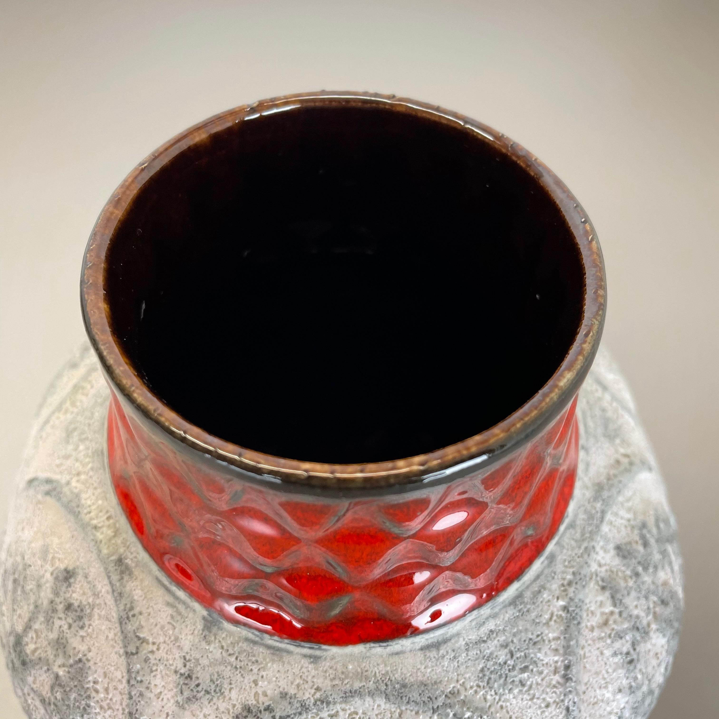 Superbe vase abstrait coloré en poterie de lave grasse de Bay Ceramics, Allemagne, 1970 en vente 5