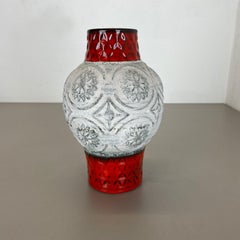 Super Colorful abstract Fat Lava Pottery Vase by Bay Ceramics, Germany, 1970s