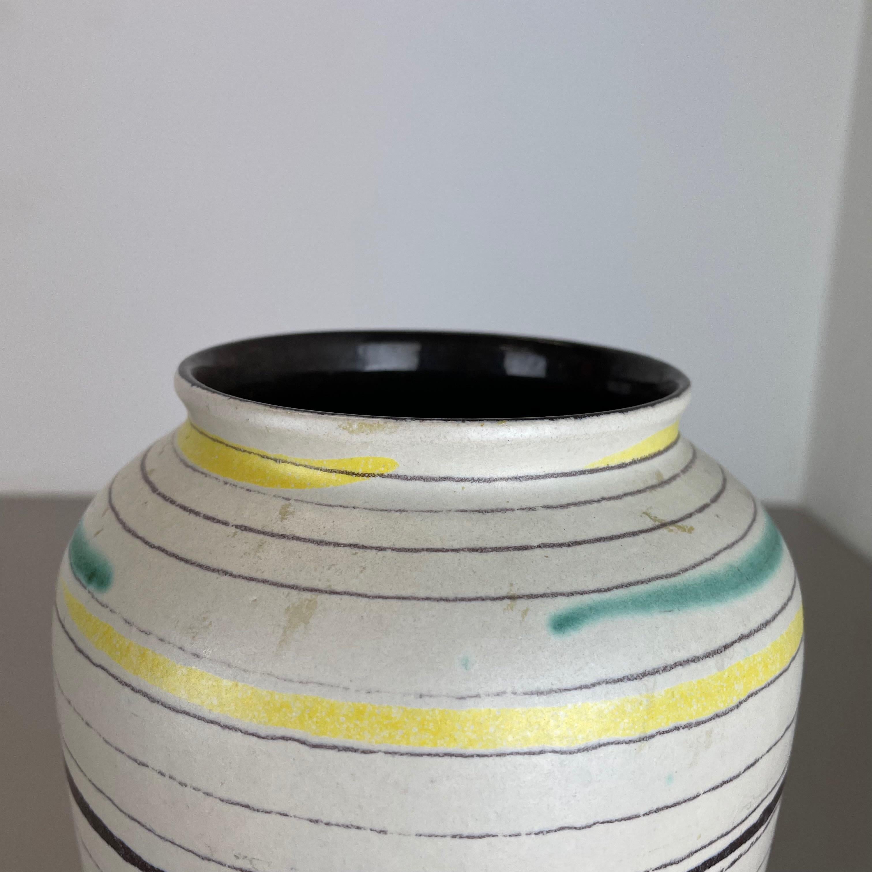 Hervorragende farbenfrohe Fat Lava-Keramikvase „575 25“ von Bay Ceramics, Deutschland, 1950er Jahre im Angebot 8