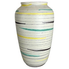 Super Colorful Fat Lava Pottery "575 25" Vase by Bay Ceramics, Germany, 1950s