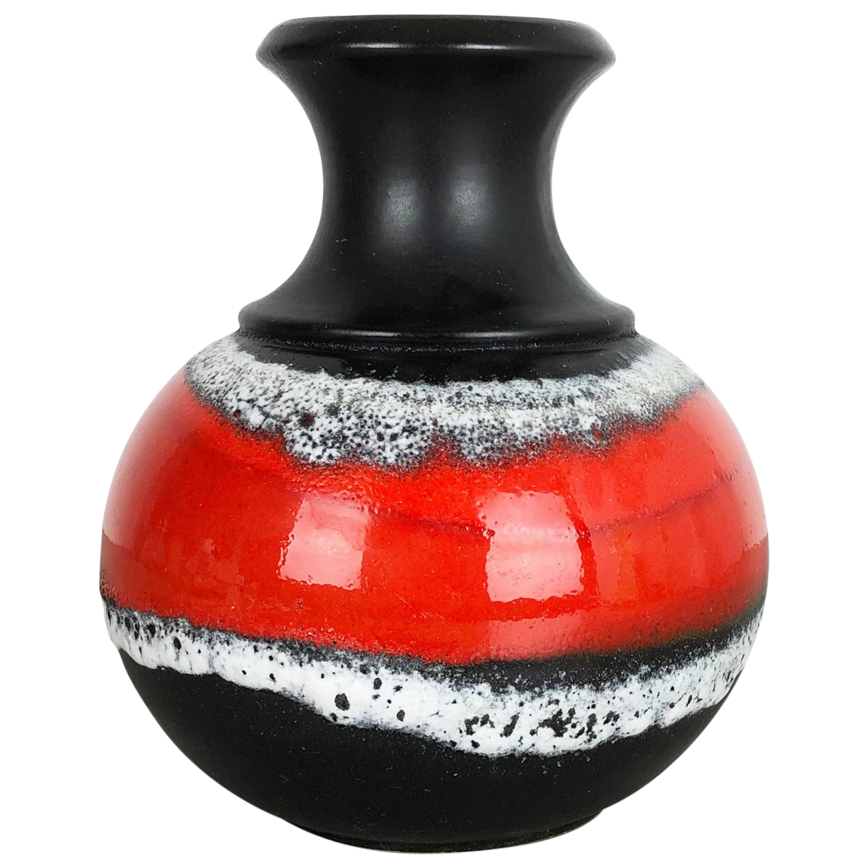 Superbe vase en poterie de lave grasse 66 25 par Bay Ceramics, Allemagne, 1970