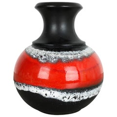 Superbe vase en poterie de lave grasse 66 25 par Bay Ceramics, Allemagne, 1970