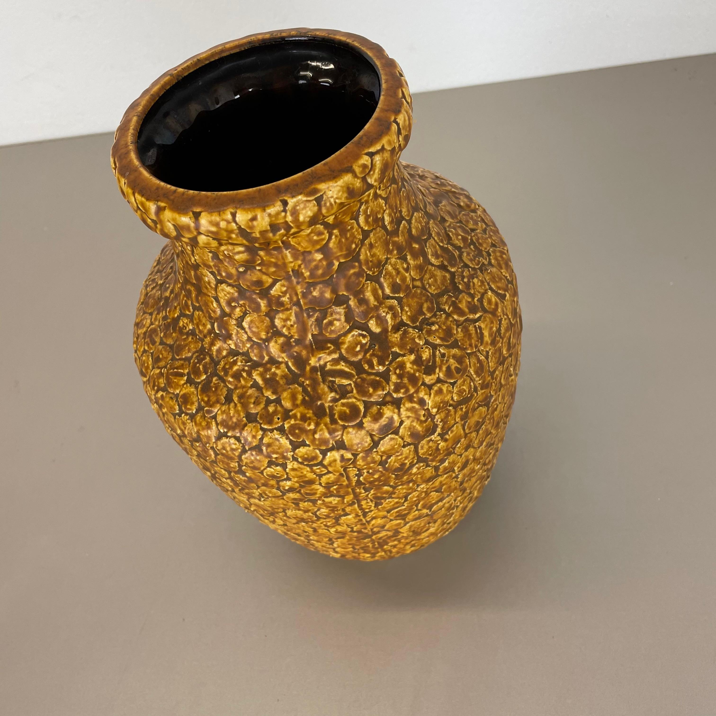 Superbe vase coloré en poterie de lave grasse «CONTURA » de Bay Ceramics, Allemagne, années 1950 en vente 7