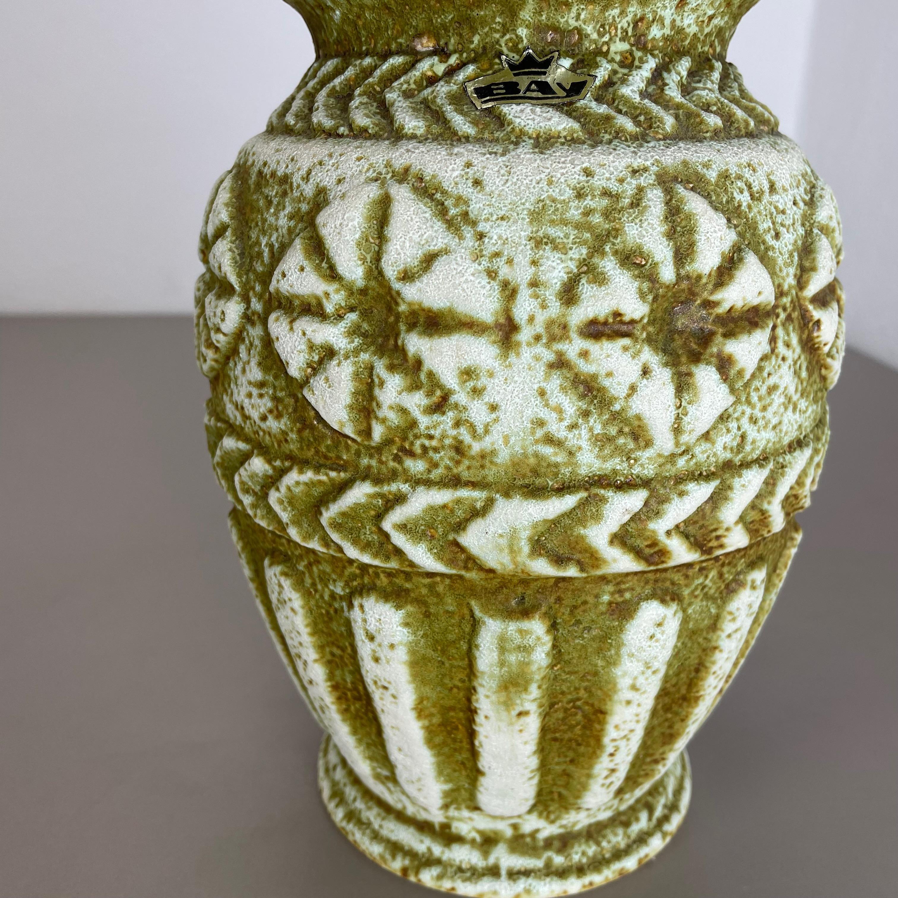 Superbe vase coloré en poterie de lave grasse de Bay Ceramics, Allemagne, 1970 en vente 3