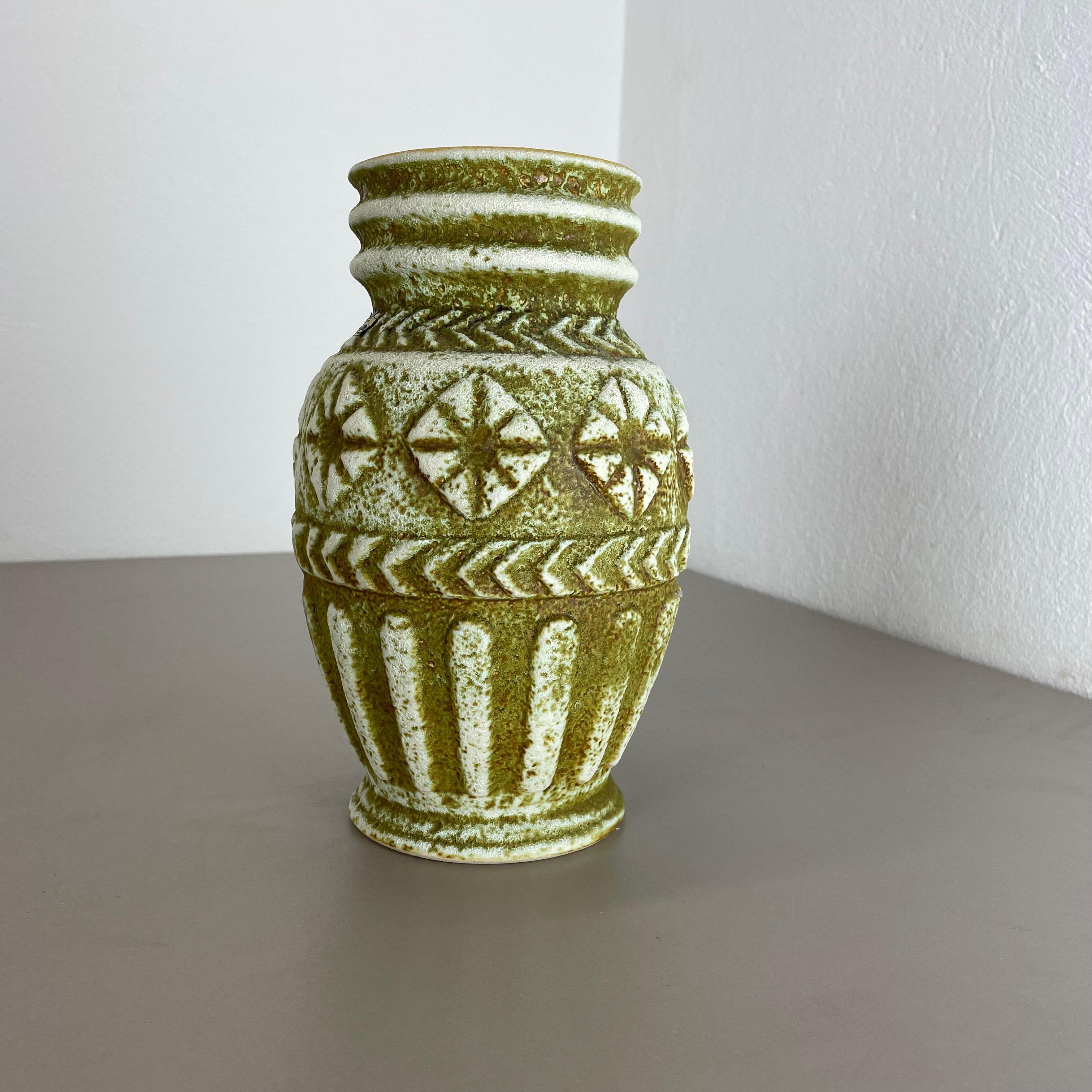 Super Colorful Fat Lava Pottery Vase by Bay Ceramics, Germany, 1970s For Sale 9