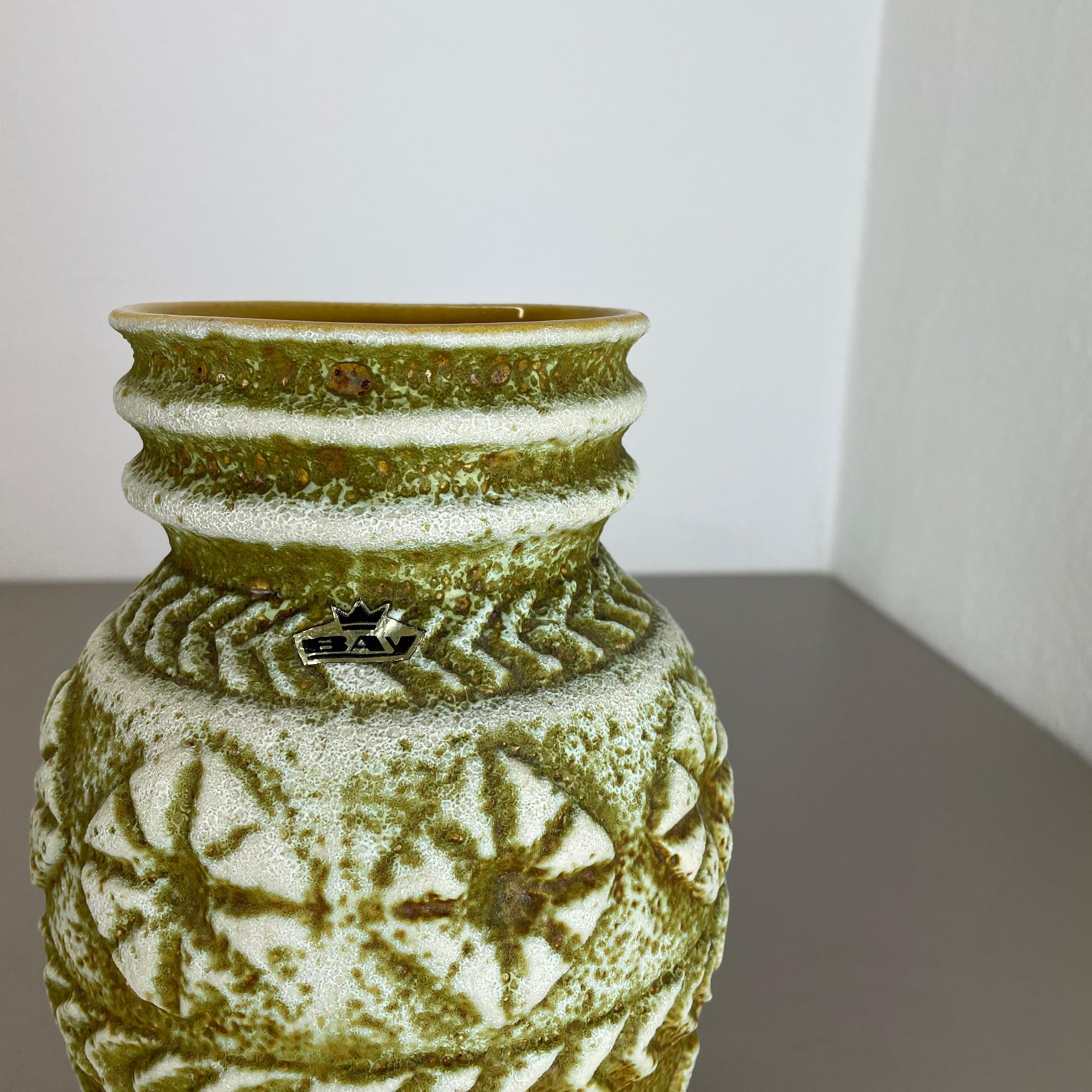 Superbe vase coloré en poterie de lave grasse de Bay Ceramics, Allemagne, 1970 Bon état - En vente à Kirchlengern, DE