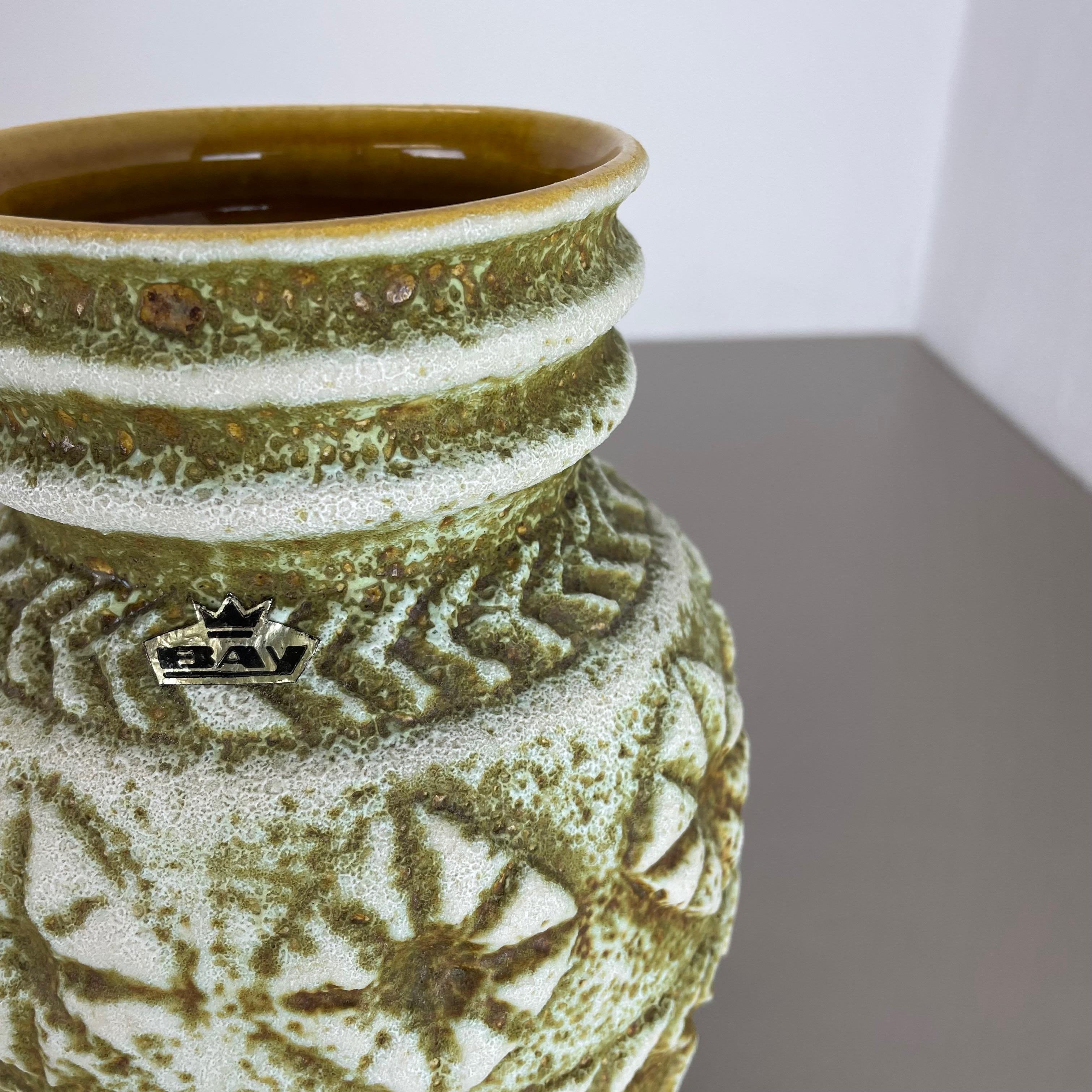Superbe vase coloré en poterie de lave grasse de Bay Ceramics, Allemagne, 1970 en vente 1