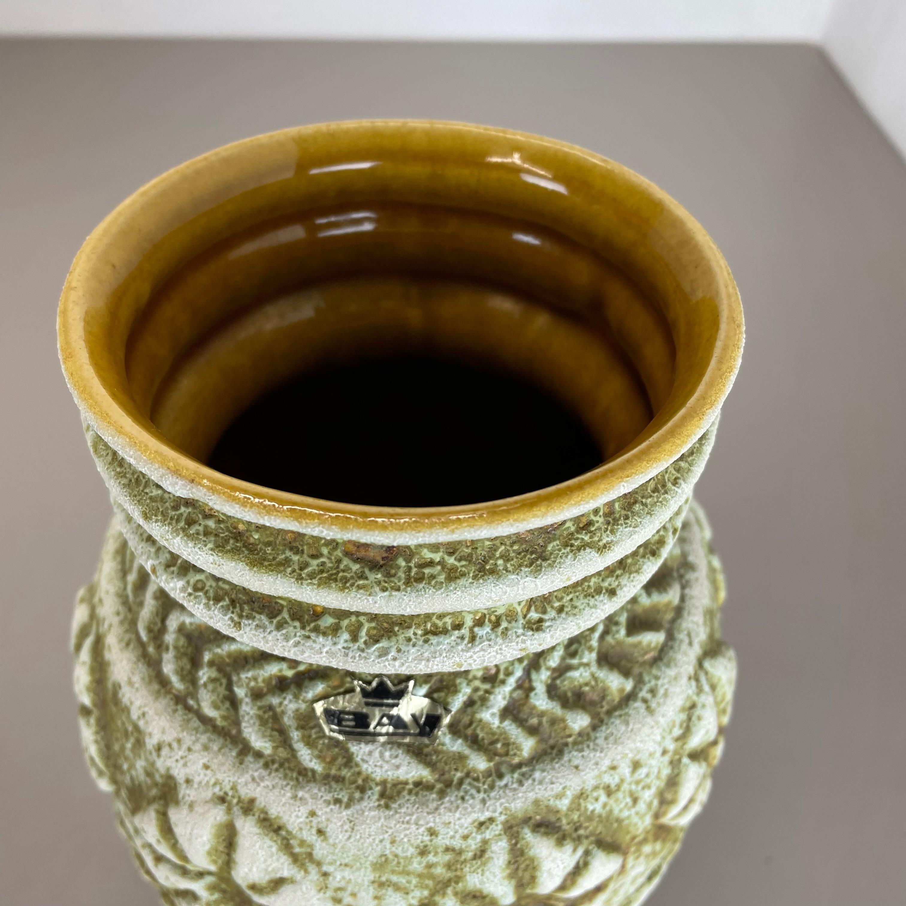Superbe vase coloré en poterie de lave grasse de Bay Ceramics, Allemagne, 1970 en vente 2