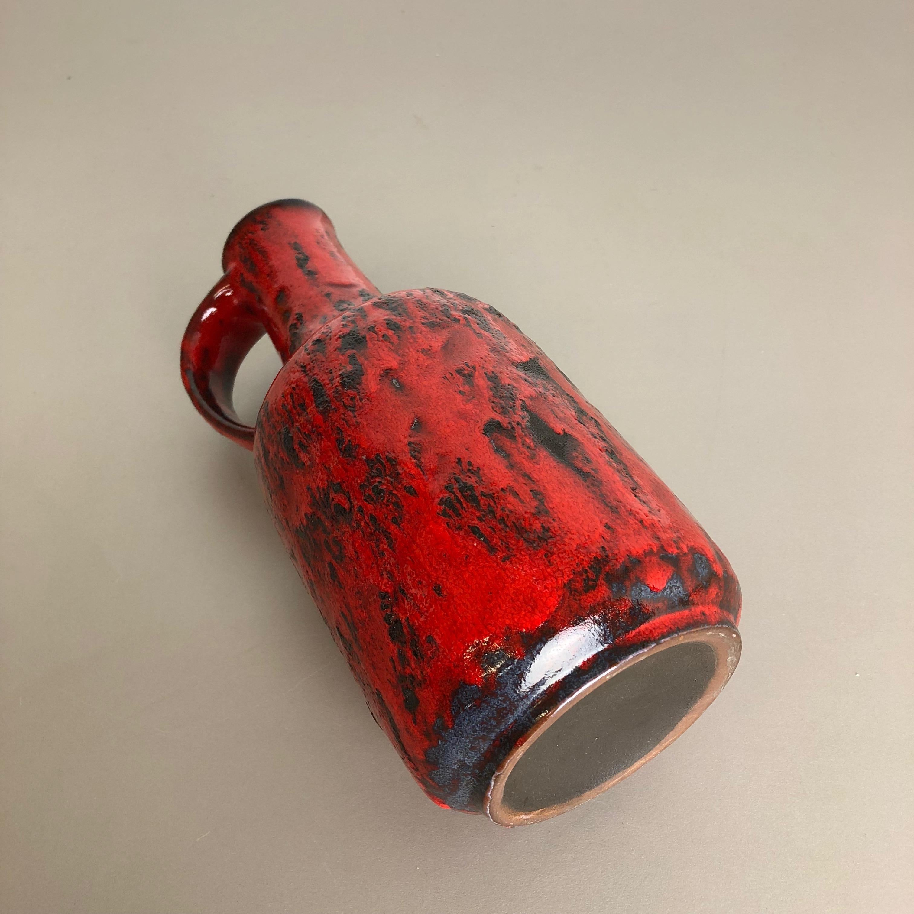 Super Colorful Fat Lava Pottery Vase by Gräflich Ortenburg, Germany, 1950s For Sale 7