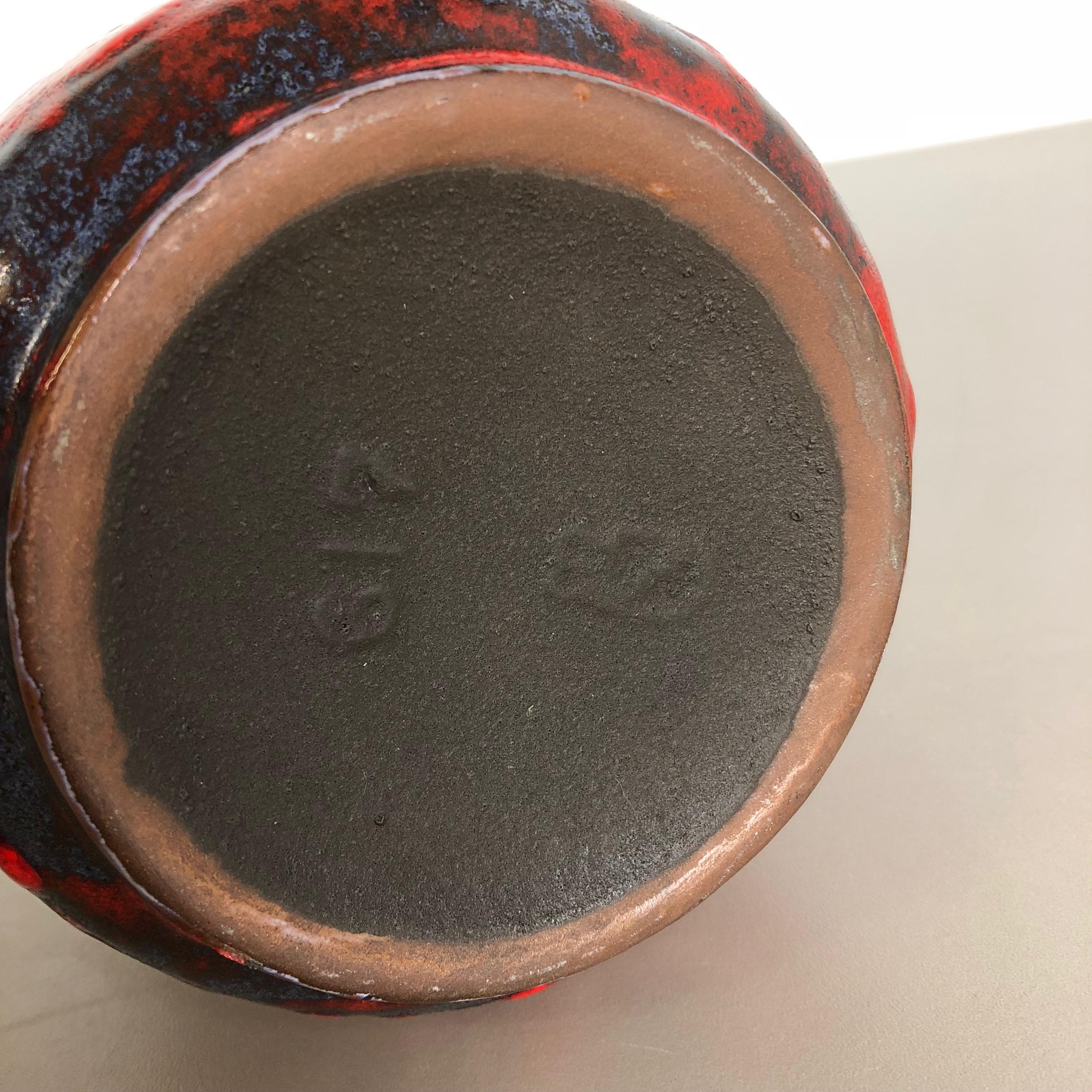 Bunte, farbenfrohe Lava-Keramikvase von Grflich Ortenburg, Deutschland, 1950er Jahre im Angebot 9