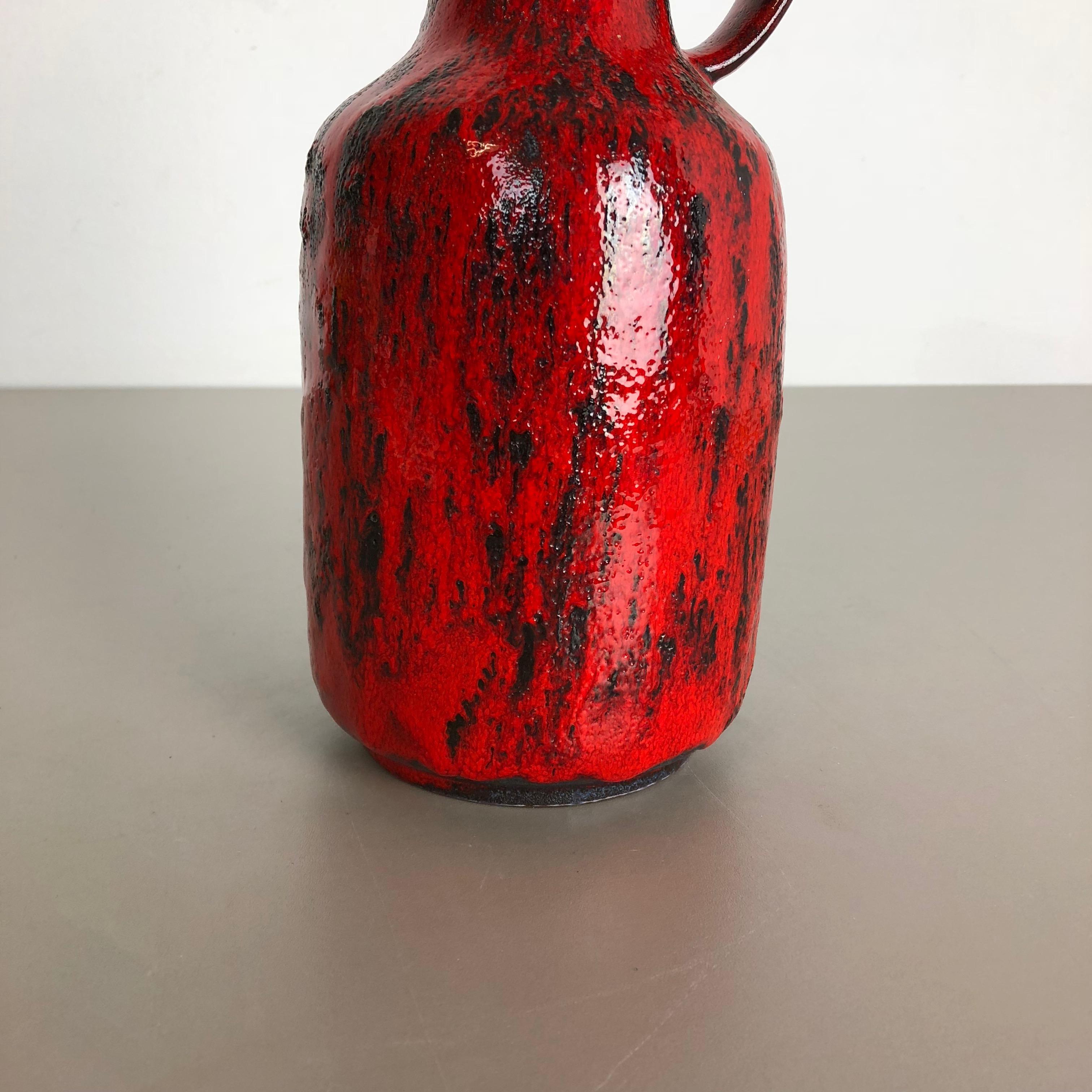 Super Colorful Fat Lava Pottery Vase by Gräflich Ortenburg, Germany, 1950s In Good Condition For Sale In Kirchlengern, DE