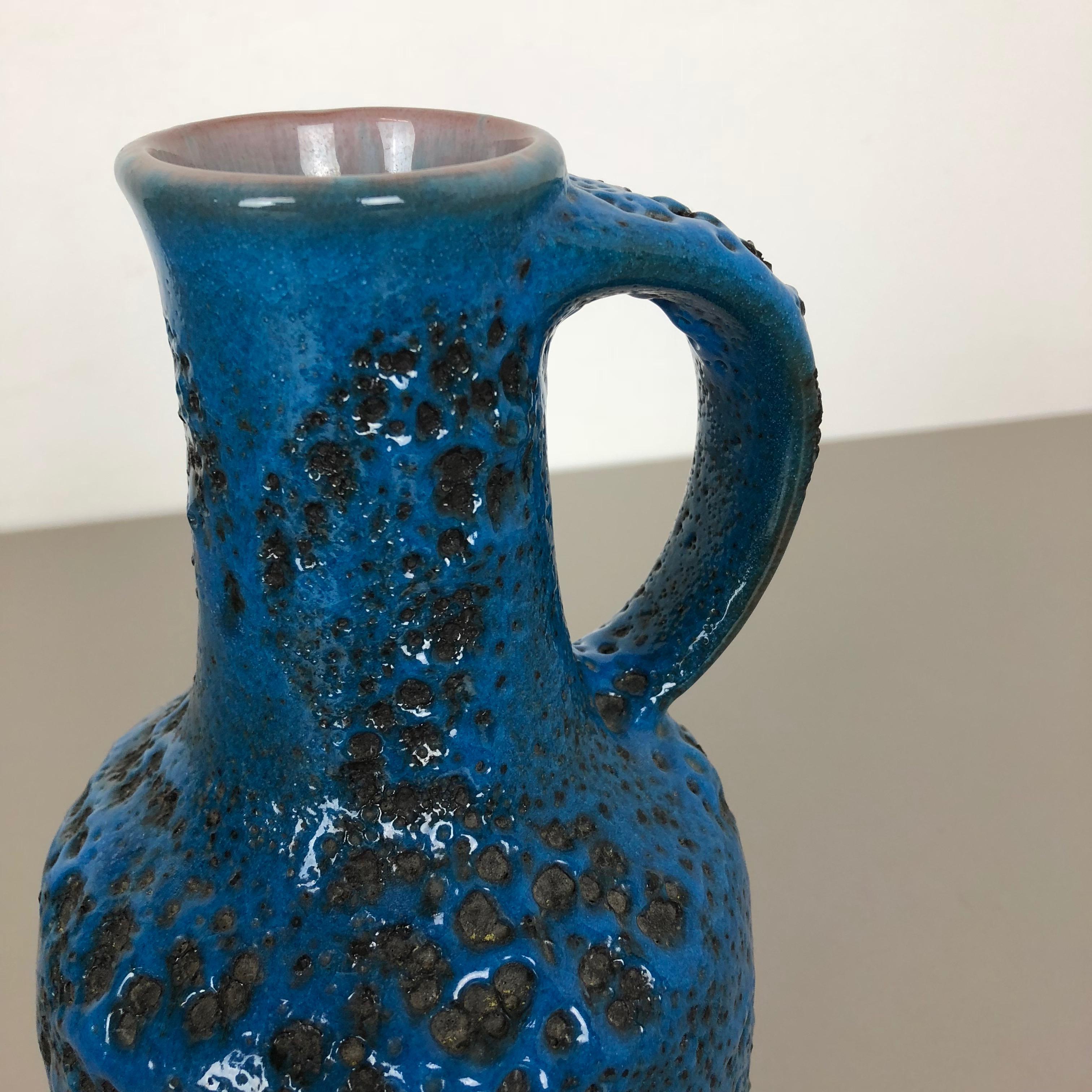 Super Colorful Fat Lava Pottery Vase by Gräflich Ortenburg, Germany, 1950s In Good Condition For Sale In Kirchlengern, DE