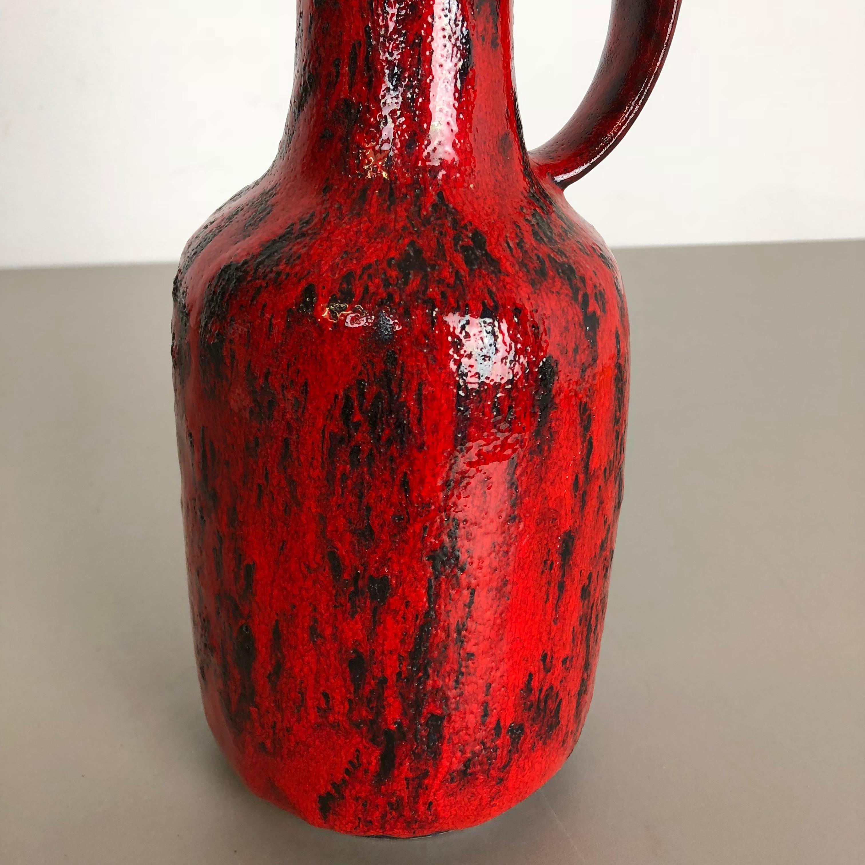20th Century Super Colorful Fat Lava Pottery Vase by Gräflich Ortenburg, Germany, 1950s For Sale