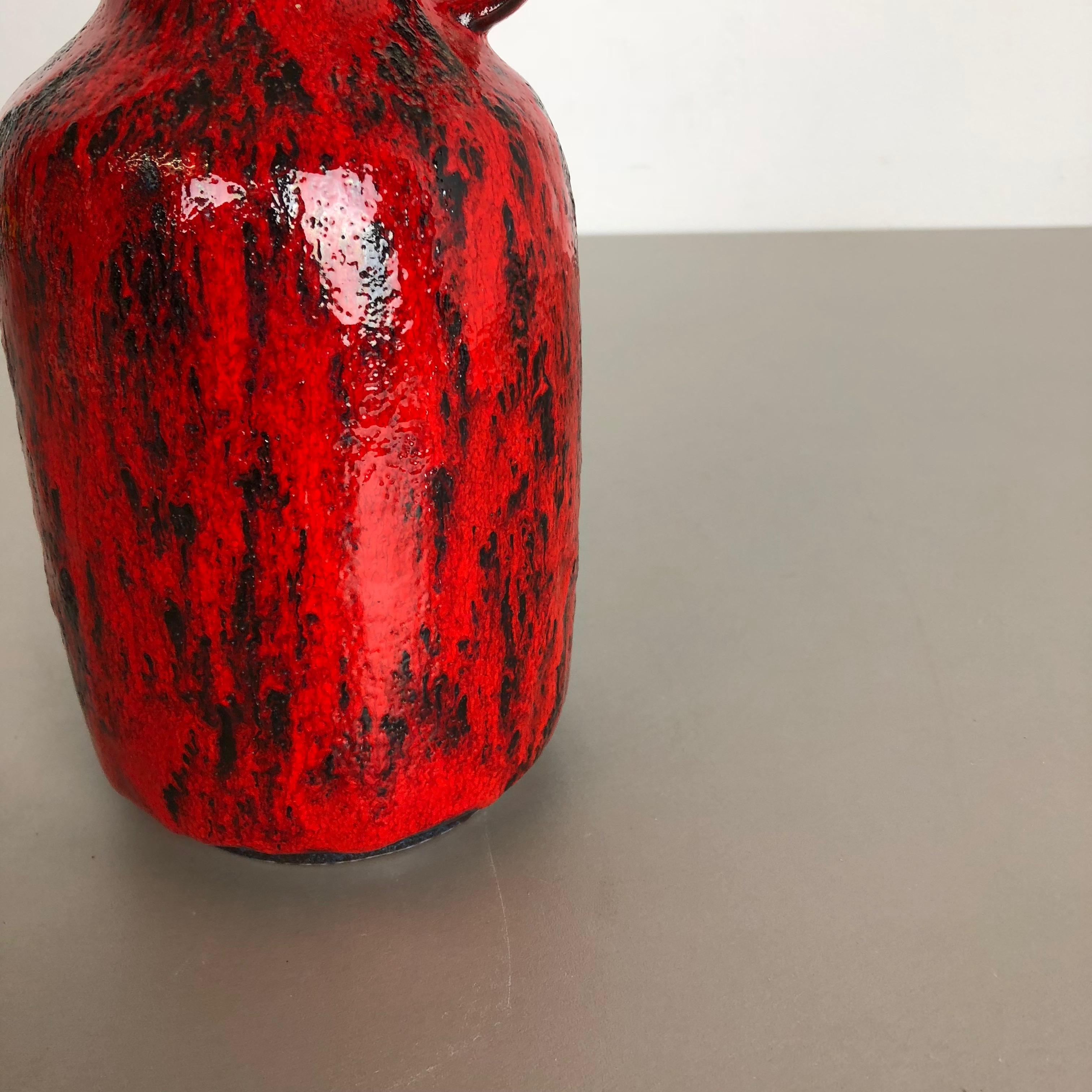 Bunte, farbenfrohe Lava-Keramikvase von Grflich Ortenburg, Deutschland, 1950er Jahre im Angebot 1