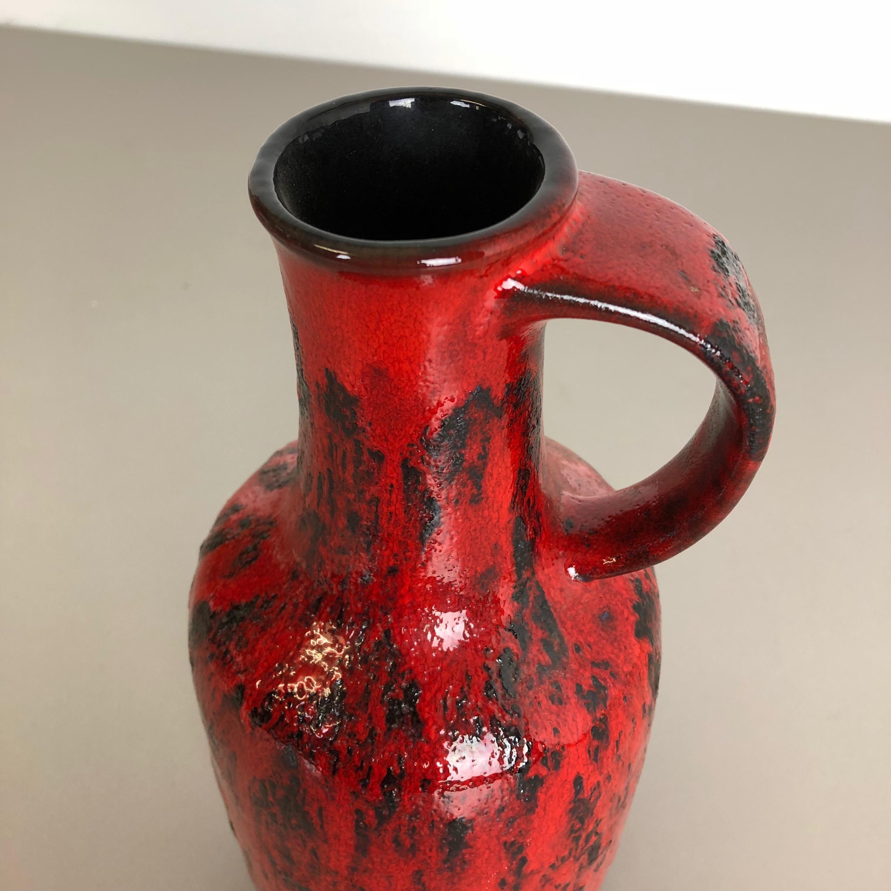 Super Colorful Fat Lava Pottery Vase by Gräflich Ortenburg, Germany, 1950s For Sale 1