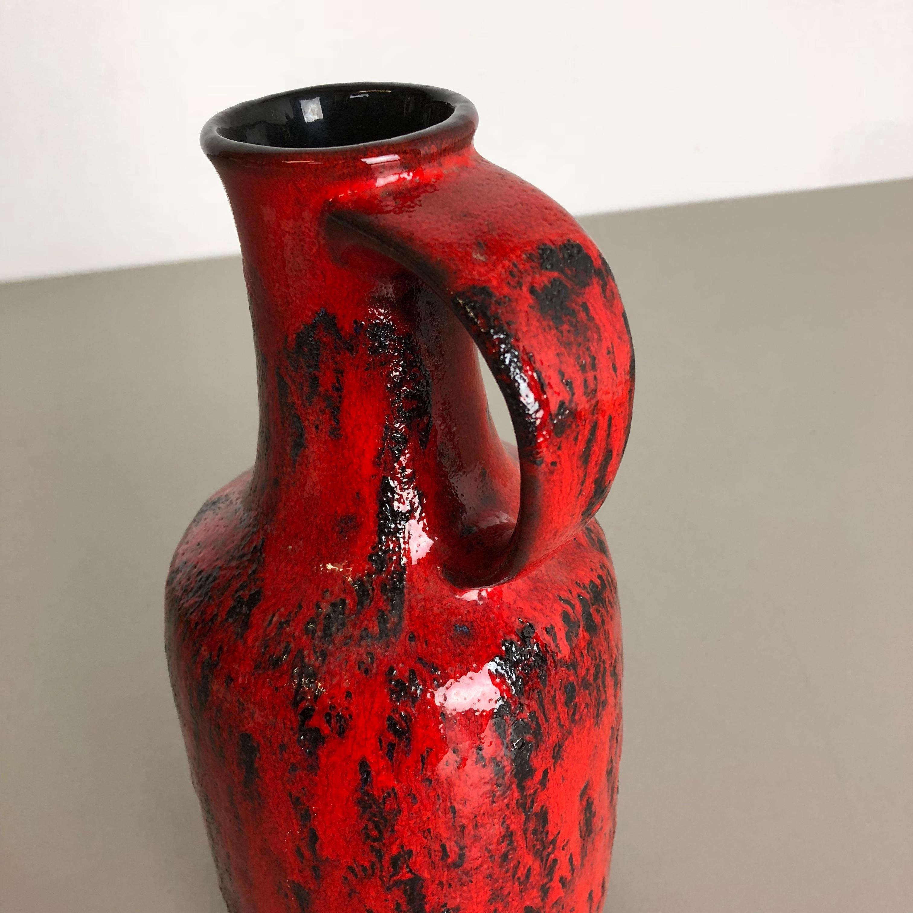 Bunte, farbenfrohe Lava-Keramikvase von Grflich Ortenburg, Deutschland, 1950er Jahre im Angebot 3