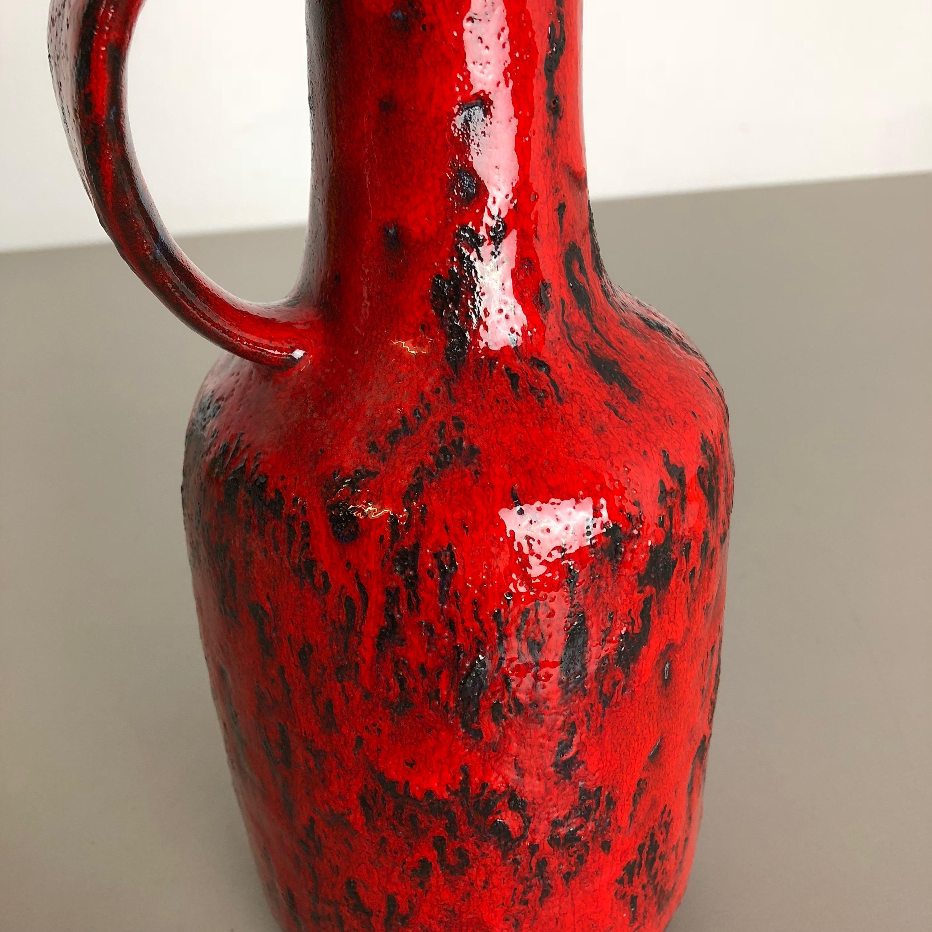 Super Colorful Fat Lava Pottery Vase by Gräflich Ortenburg, Germany, 1950s For Sale 3
