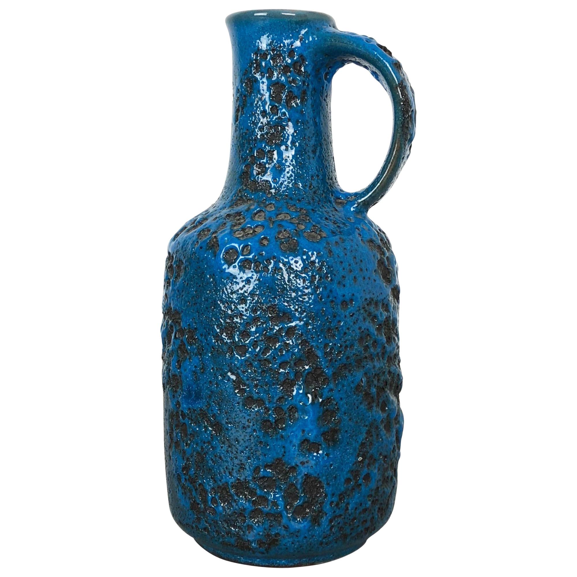 Vaso super colorato in ceramica lavica grassa di Gräflich Ortenburg, Germania, anni '1950