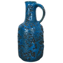 Super Colorful Fat Lava Pottery Vase by Gräflich Ortenburg, Germany, 1950s