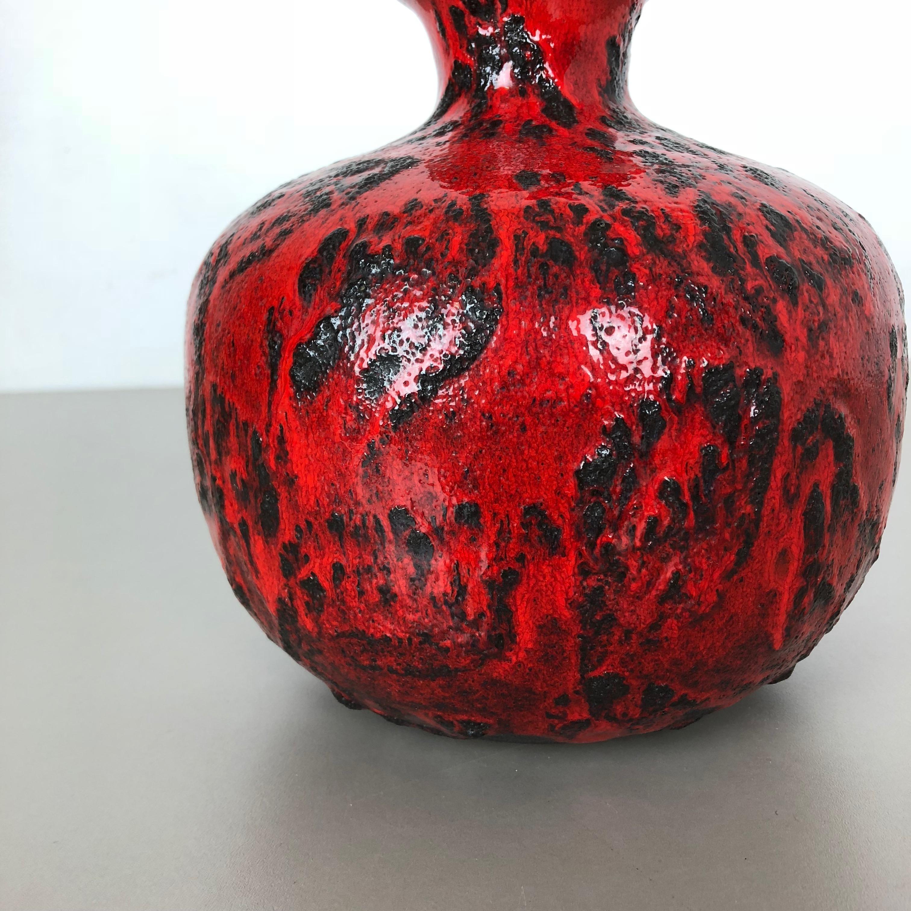Ceramic Super Colorful Fat Lava Pottery Vase by Gräflich Ortenburg, Germany, 1960s For Sale