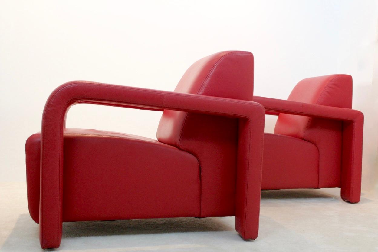 red leather chairs
