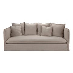 Superbe canapé pantoufle à 3 places confortable avec détails de rembourrage moderne