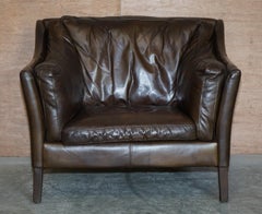 Super Comfortable Timothy Oulton Halo Reggio Brown Leather Armchair Love Seat