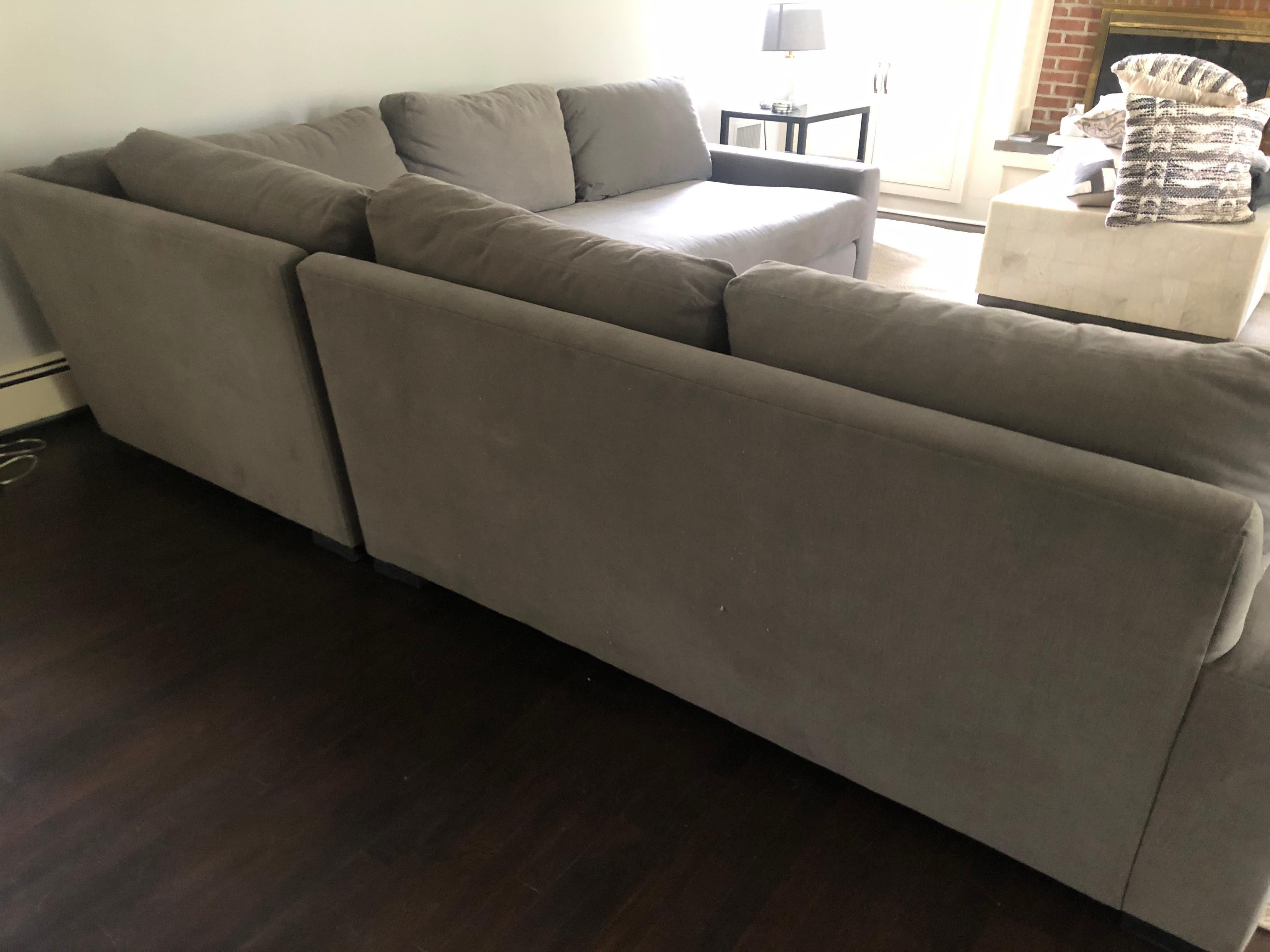 Contemporary Super Comfy Family Room Sectional Sofa