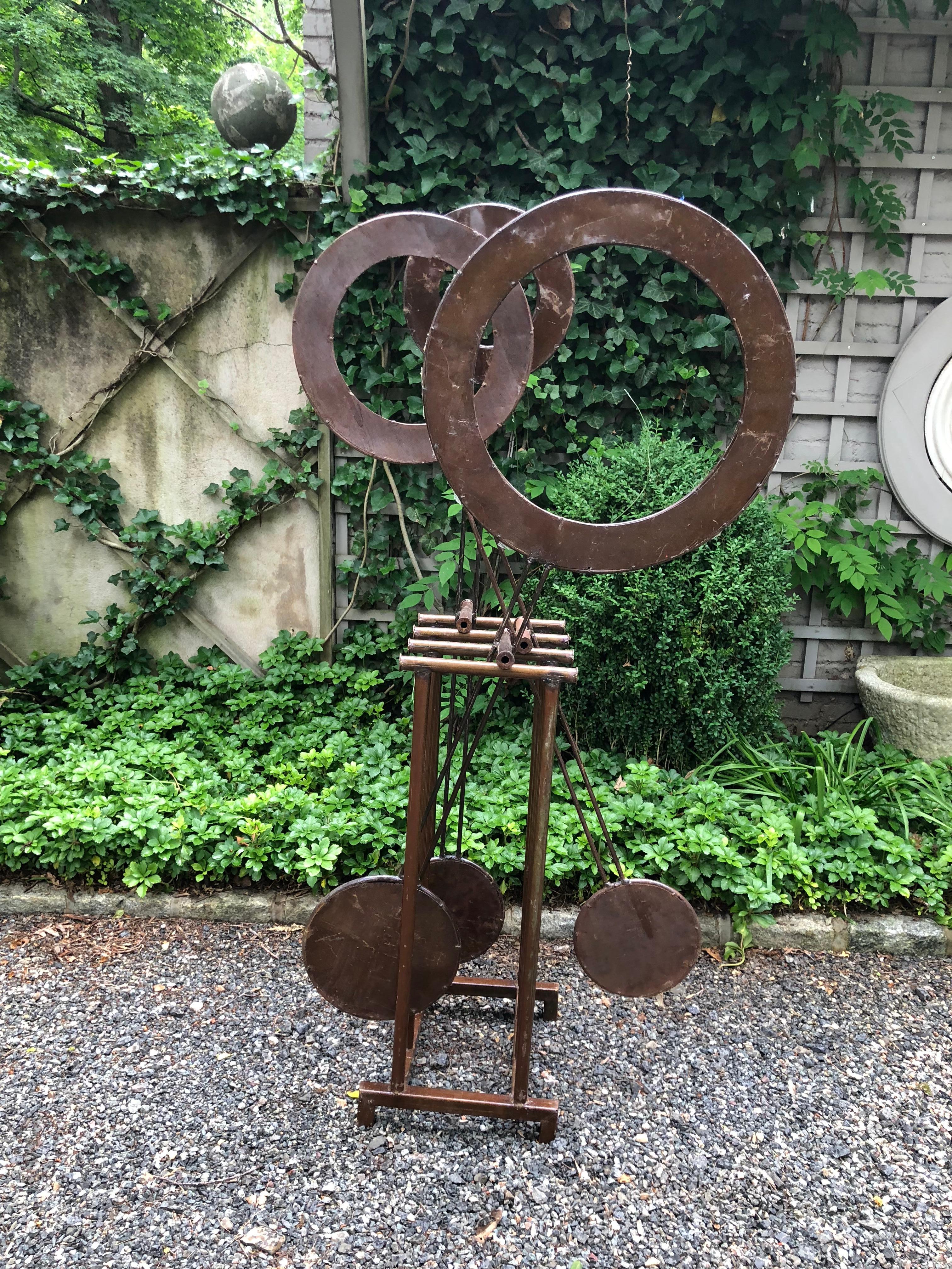 Metal Super Cool 1960s Outdoor Kinetic Pendulum Sculpture