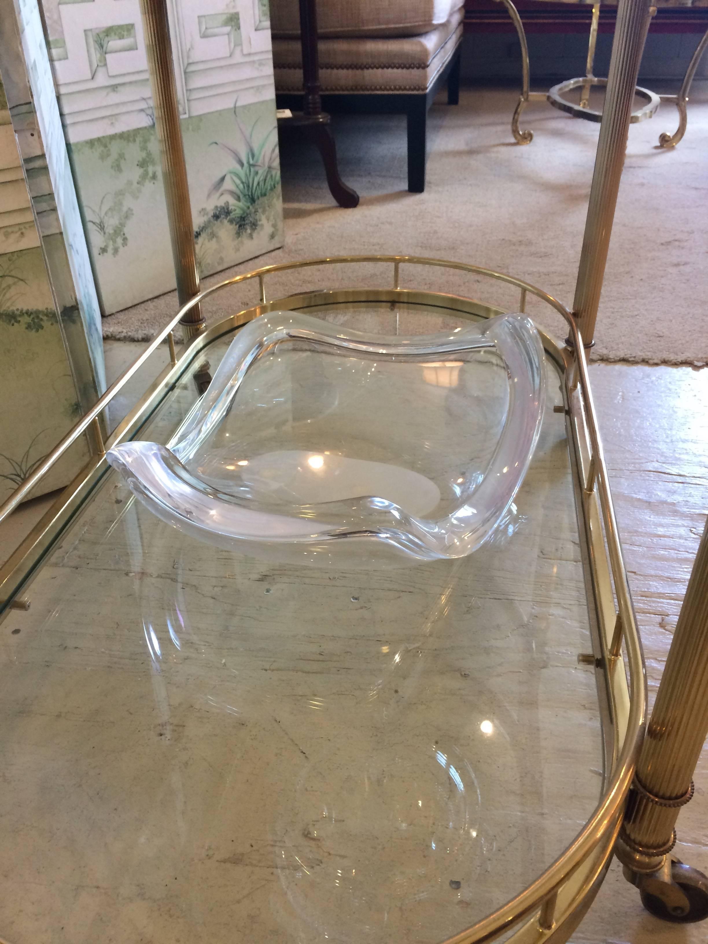 American Super Cool Chunky Lucite Biomorphic Bowl