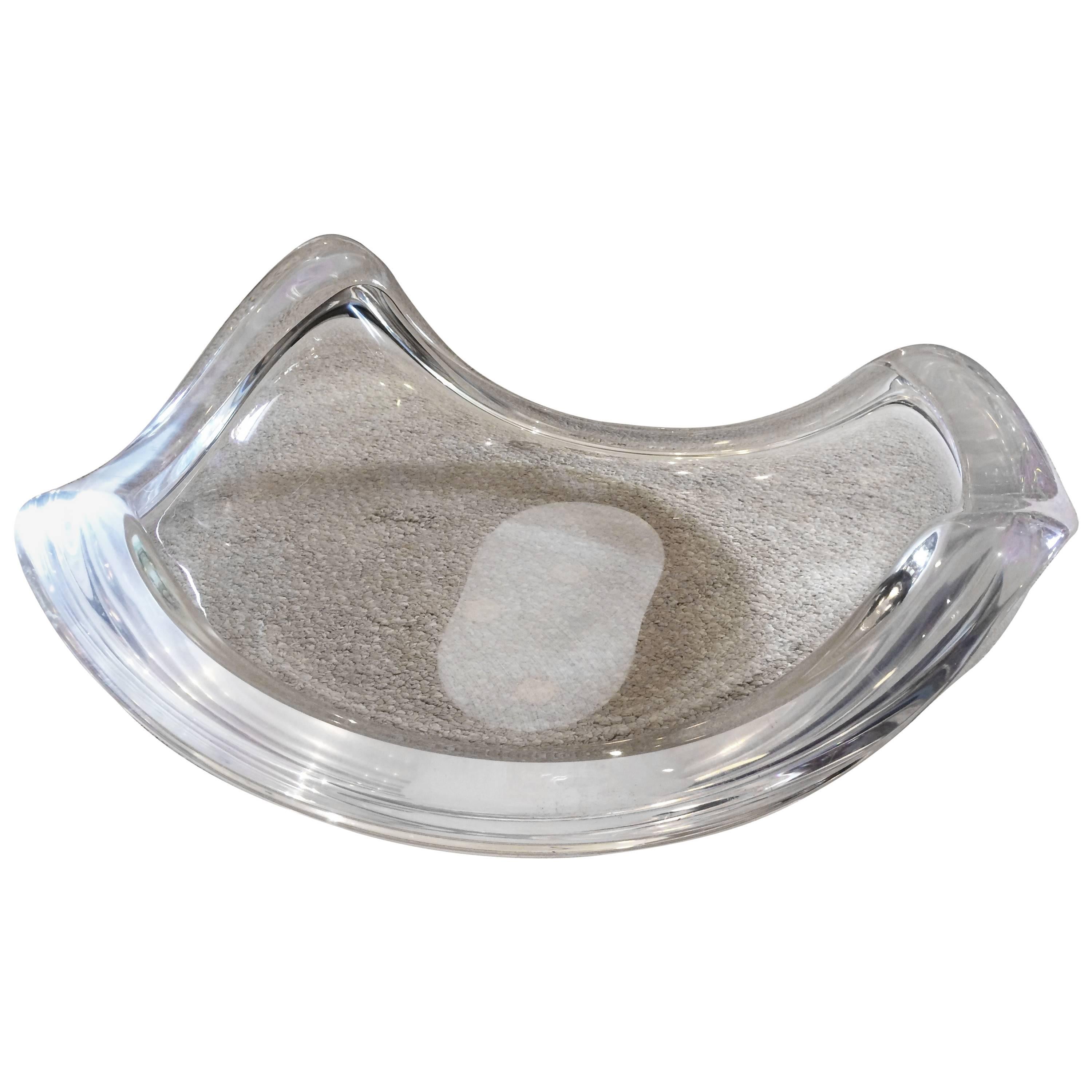 Super Cool Chunky Lucite Biomorphic Bowl