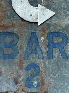 Super Cool Galvanized Steel Fragment from Retro Neon Sign