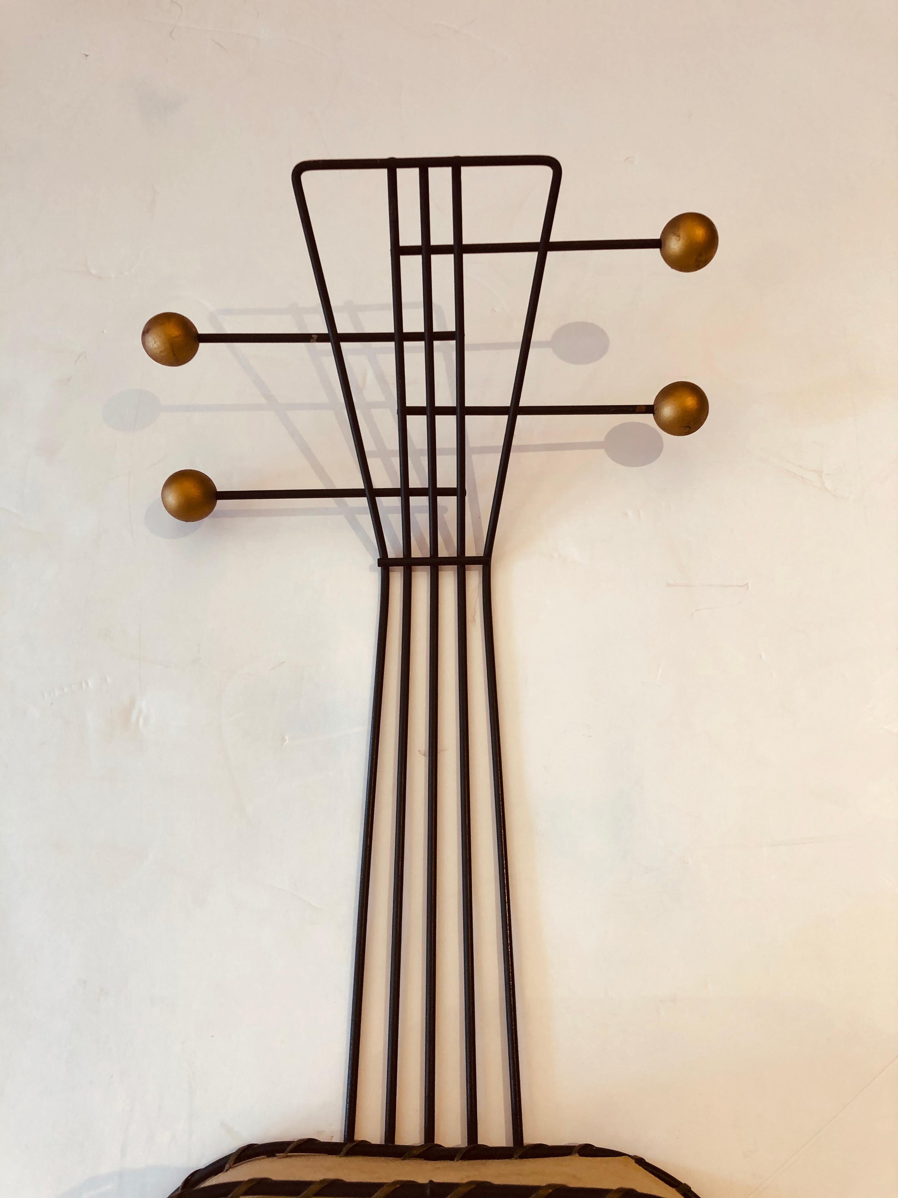 Super Cool Mid-Century Modern Frederick Weinberg Guitar Wall Sconce For Sale 4