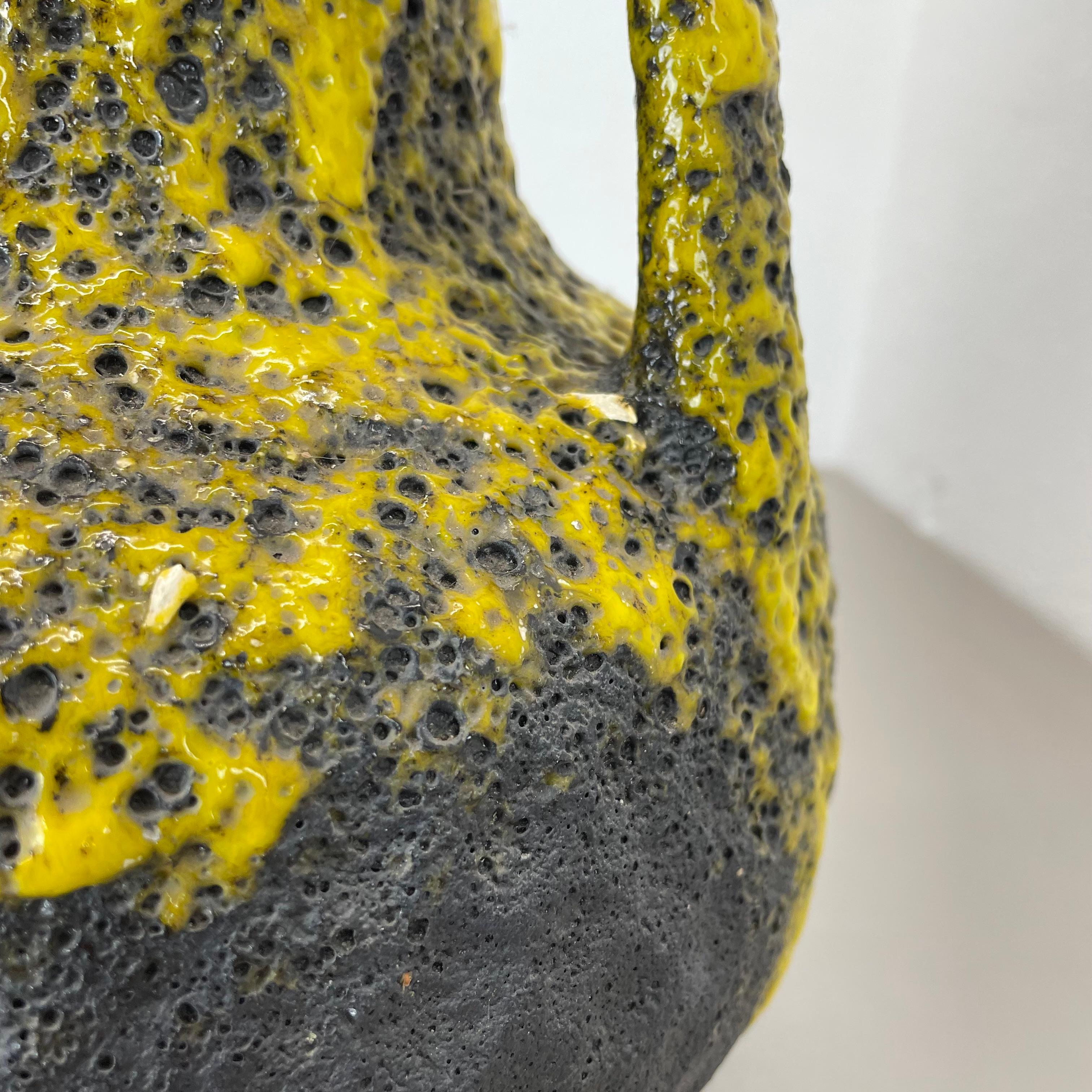 super crusty large 41cm Fat Lava Pottery Vase by Fohr Ceramics, Germany, 1970s For Sale 5