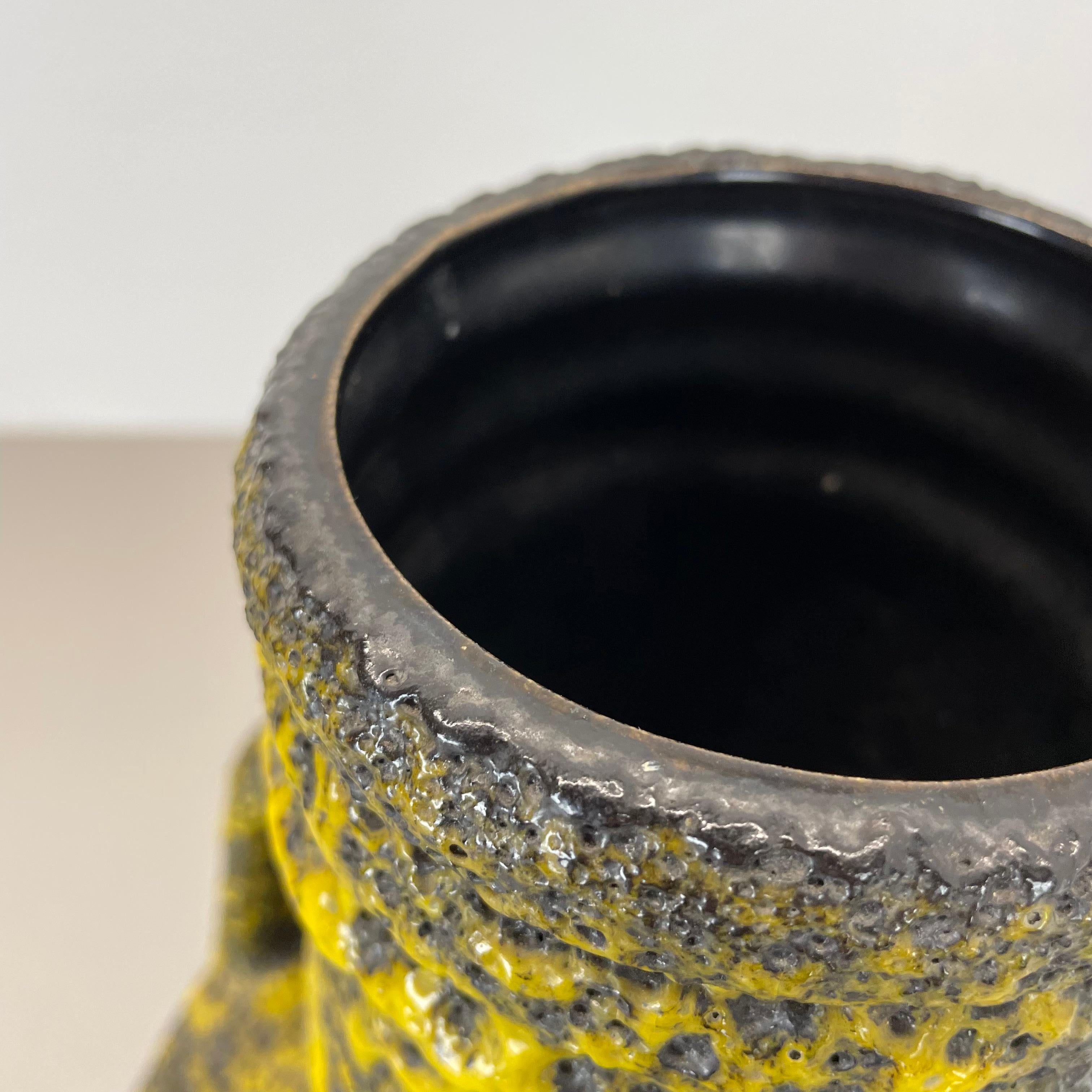 super crusty large 41cm Fat Lava Pottery Vase by Fohr Ceramics, Germany, 1970s For Sale 10
