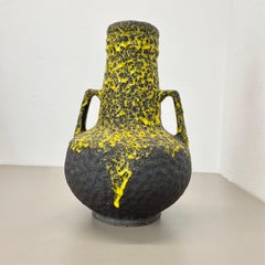 super crusty large 41cm Fat Lava Pottery Vase by Fohr Ceramics, Germany, 1970s