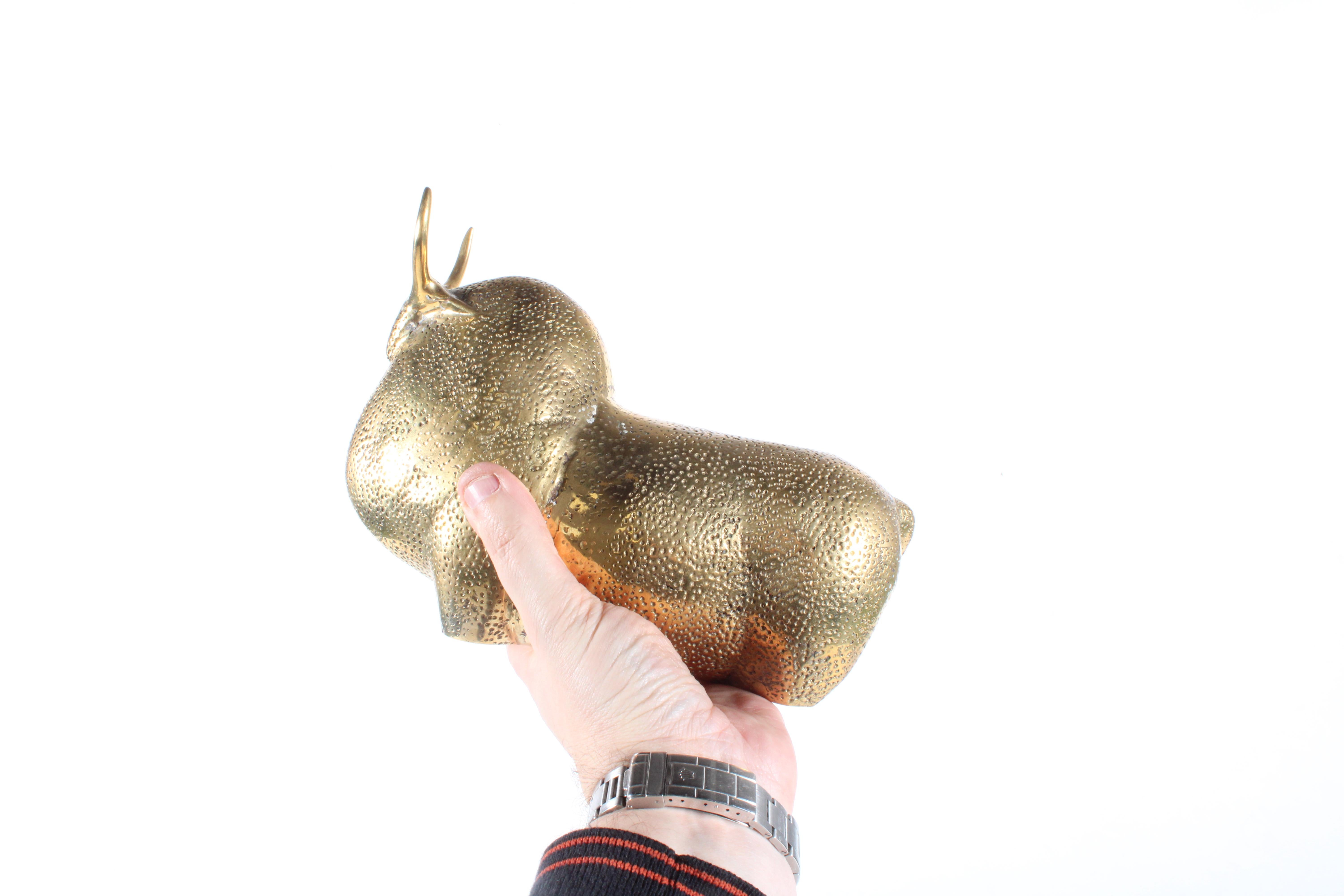 Italian Super decorative vintage brass sculpture in the form of a bull * Free Delivery