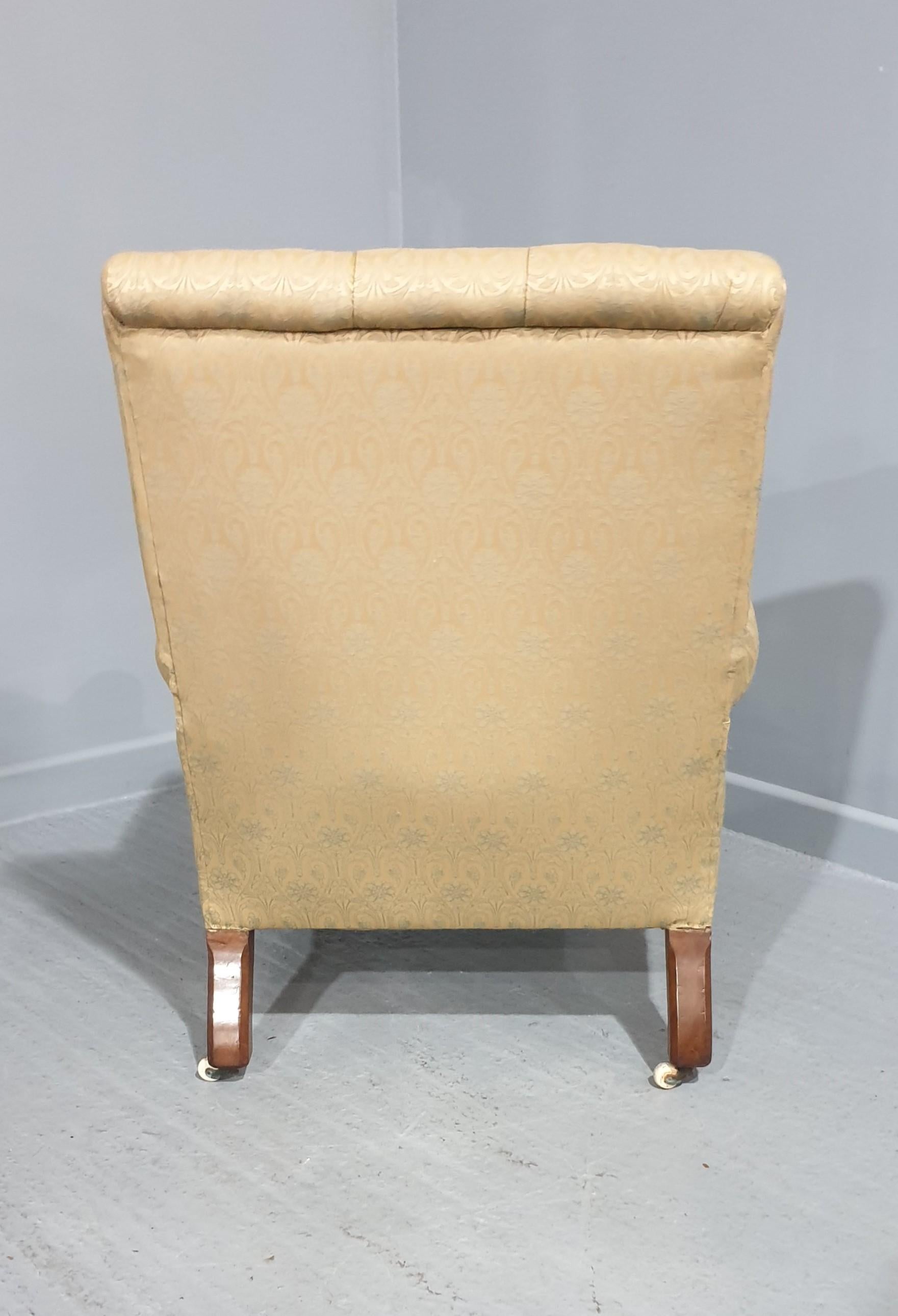 Chaise de bibliothèque victorienne très profonde en vente 1
