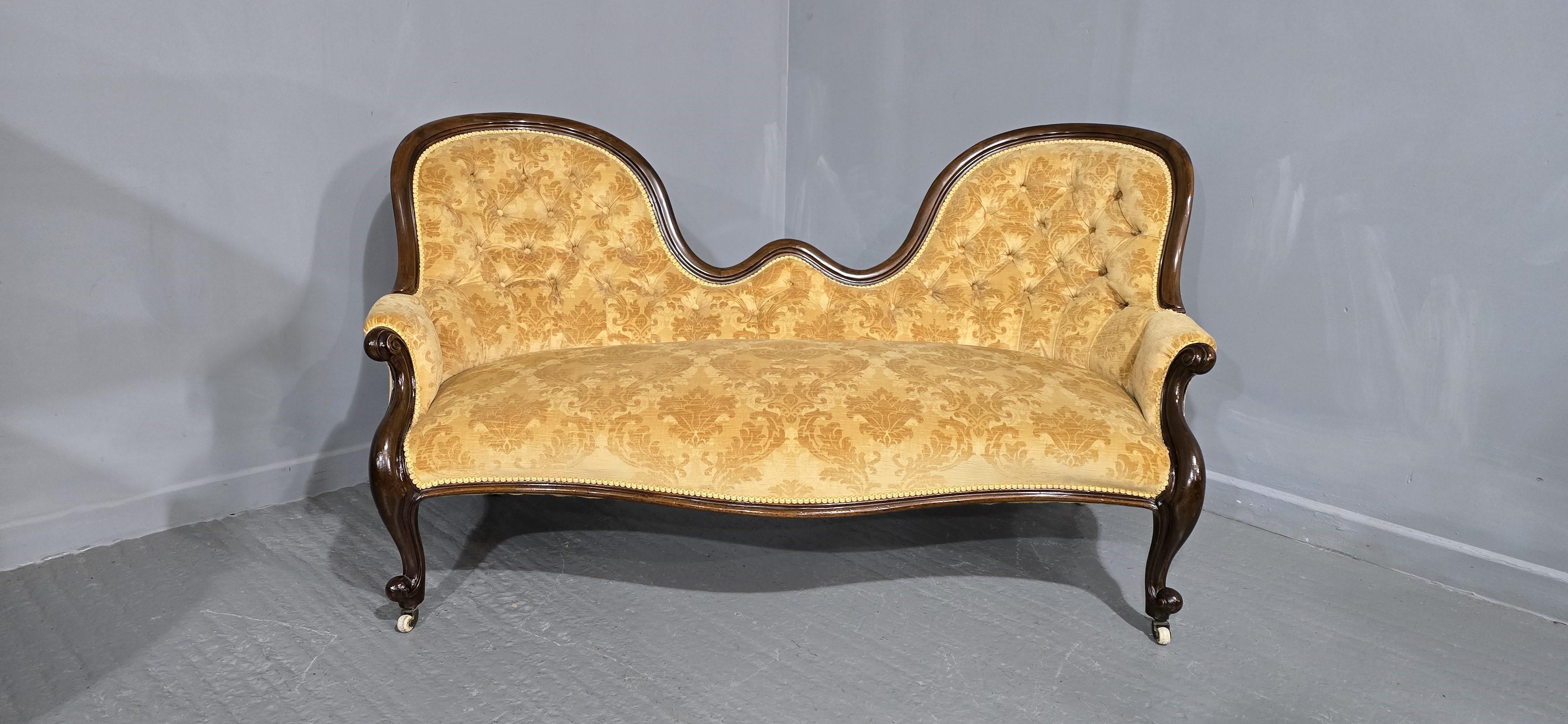 English Super Double Ended Chaise Lounge Sofa For Sale