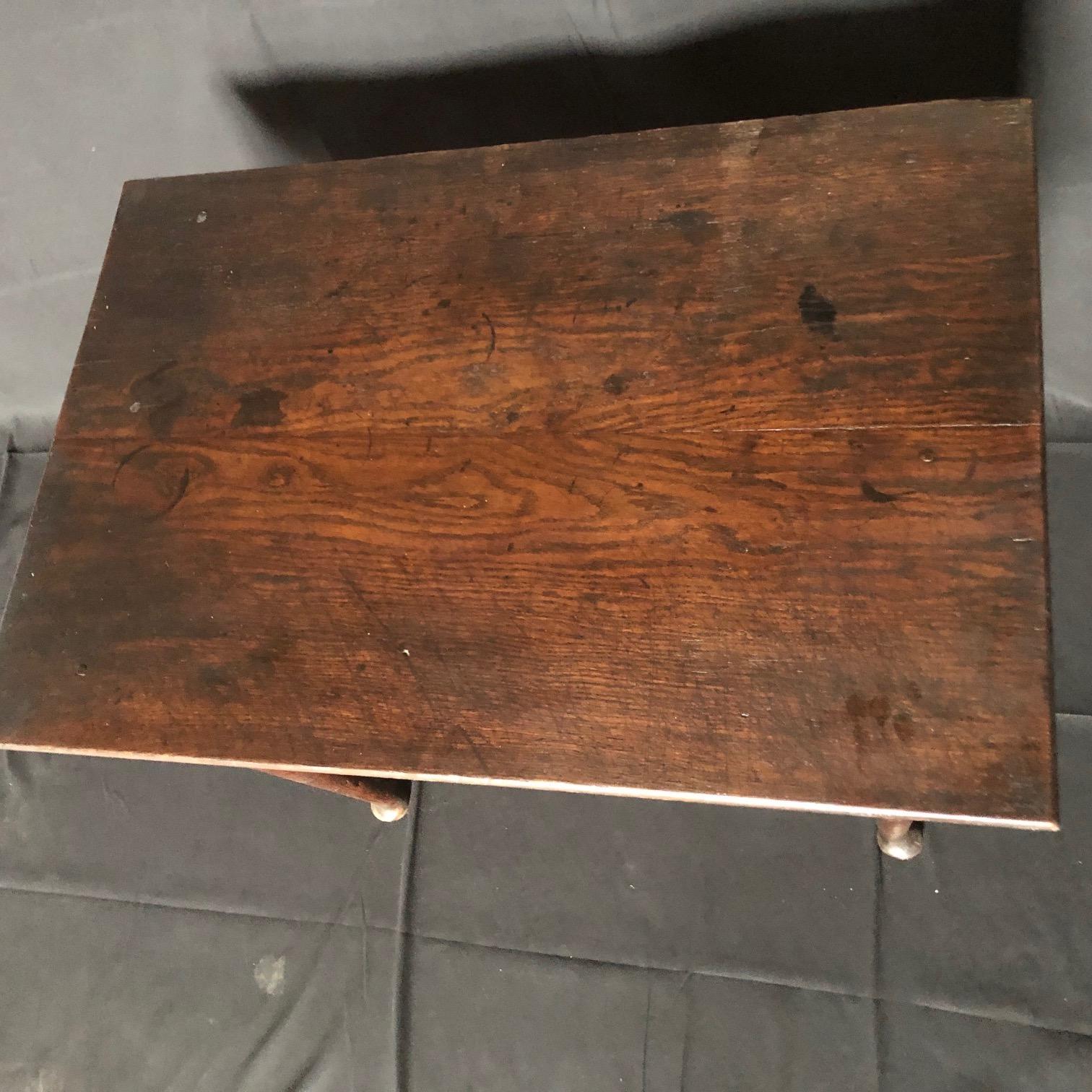 oak side table with drawer