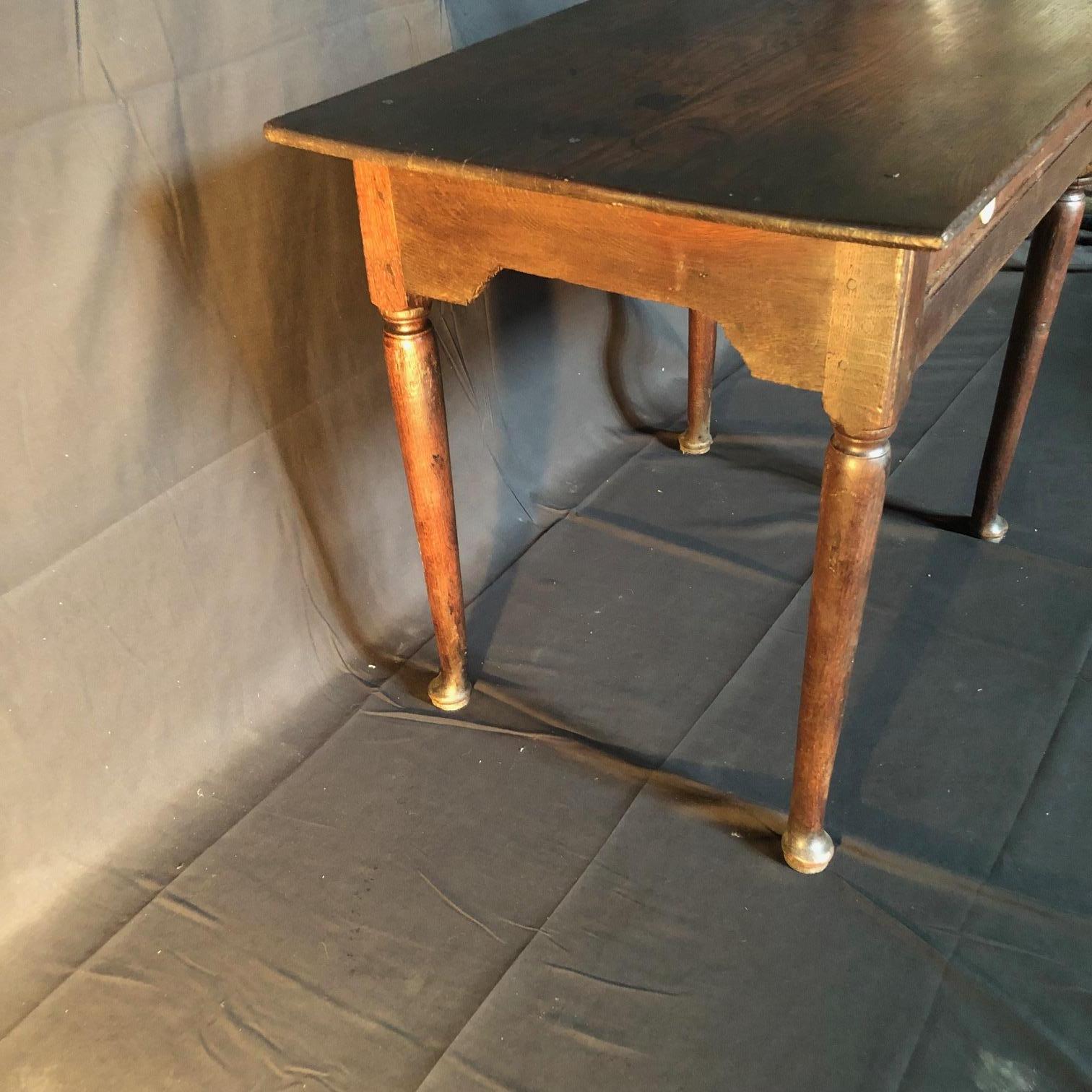 Super Early Continental Oak Side Table or Nightstand For Sale 3